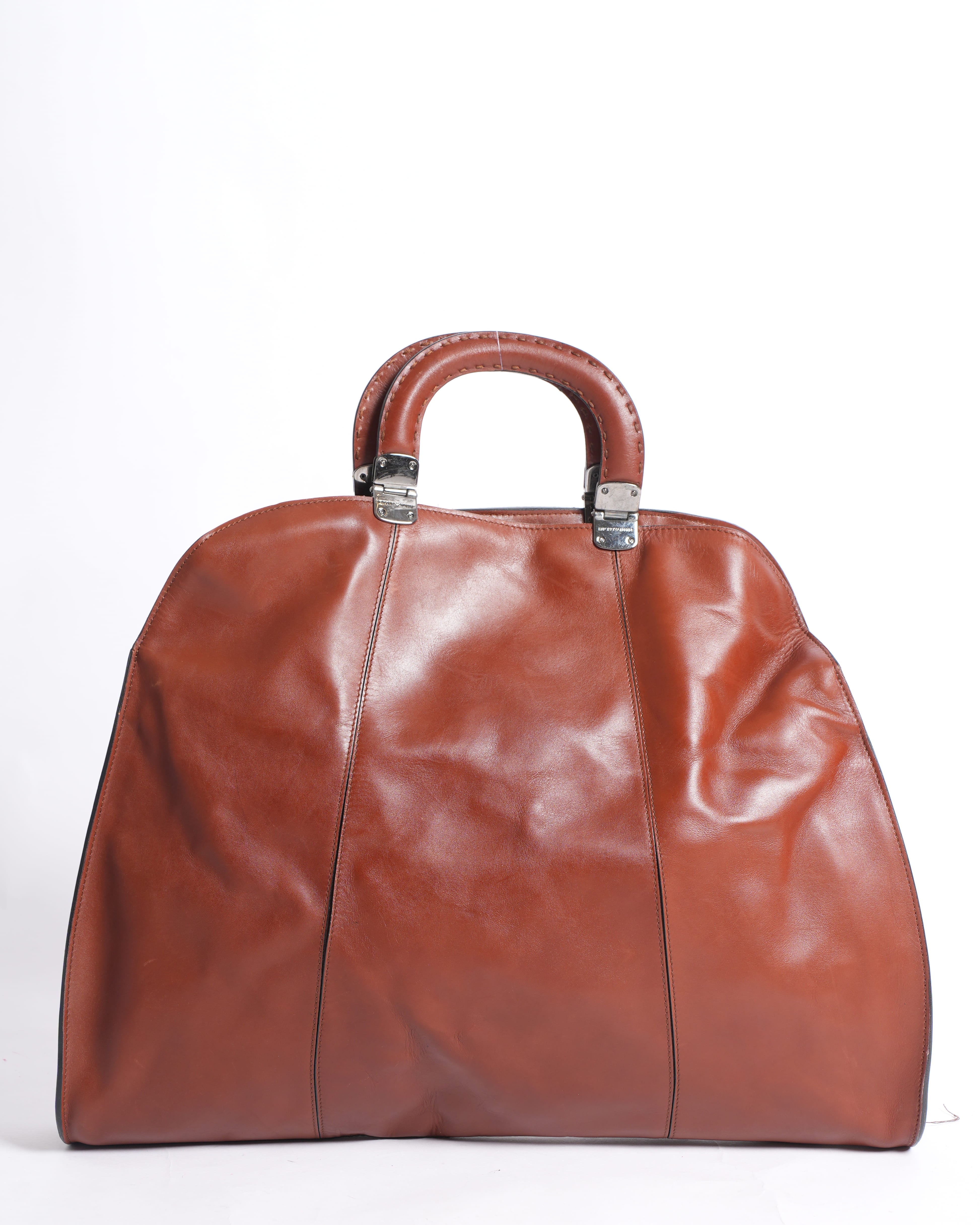 Emporio Armani Brown  Leather Tote