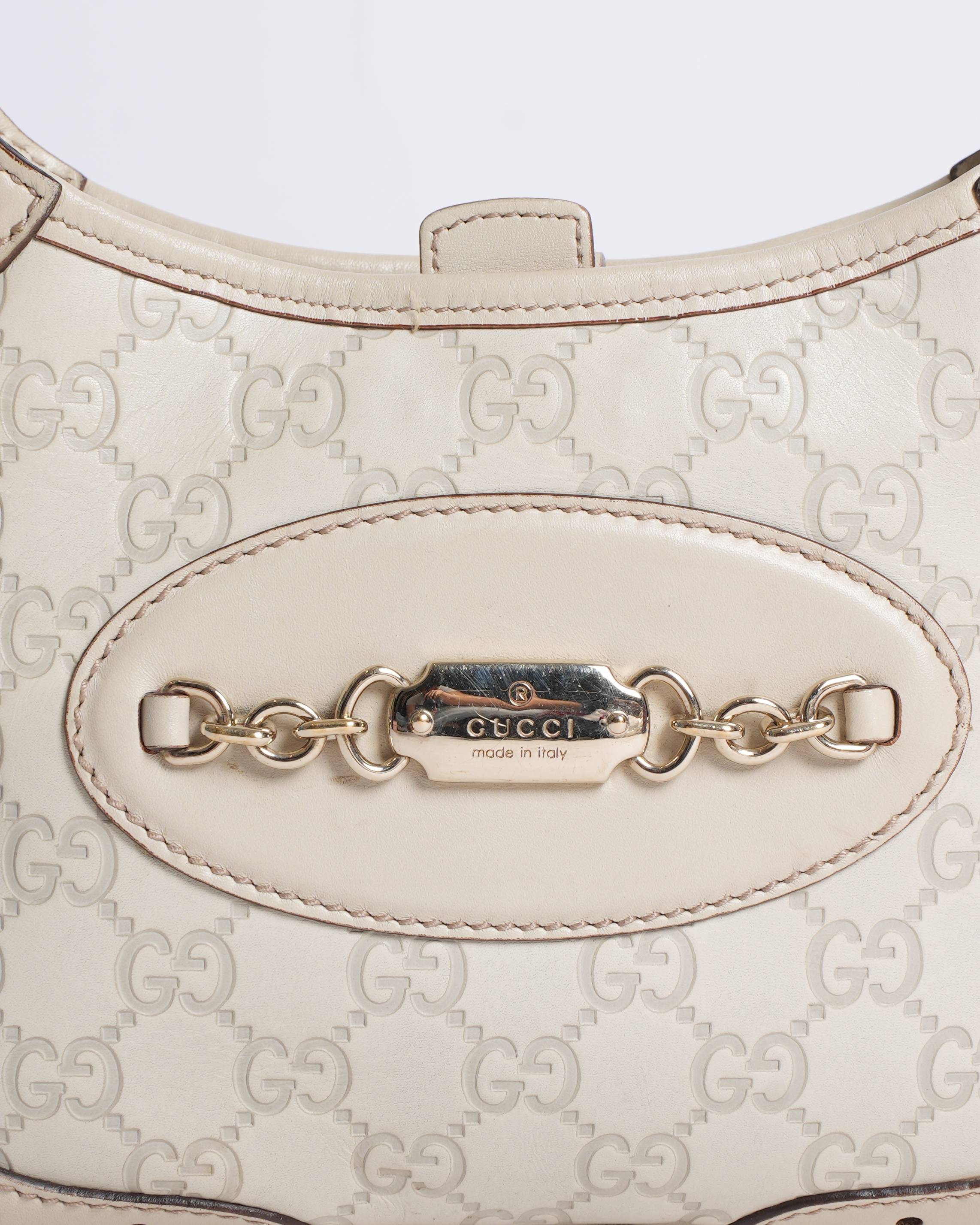 Gucci Beige guccisima punch hobo bag