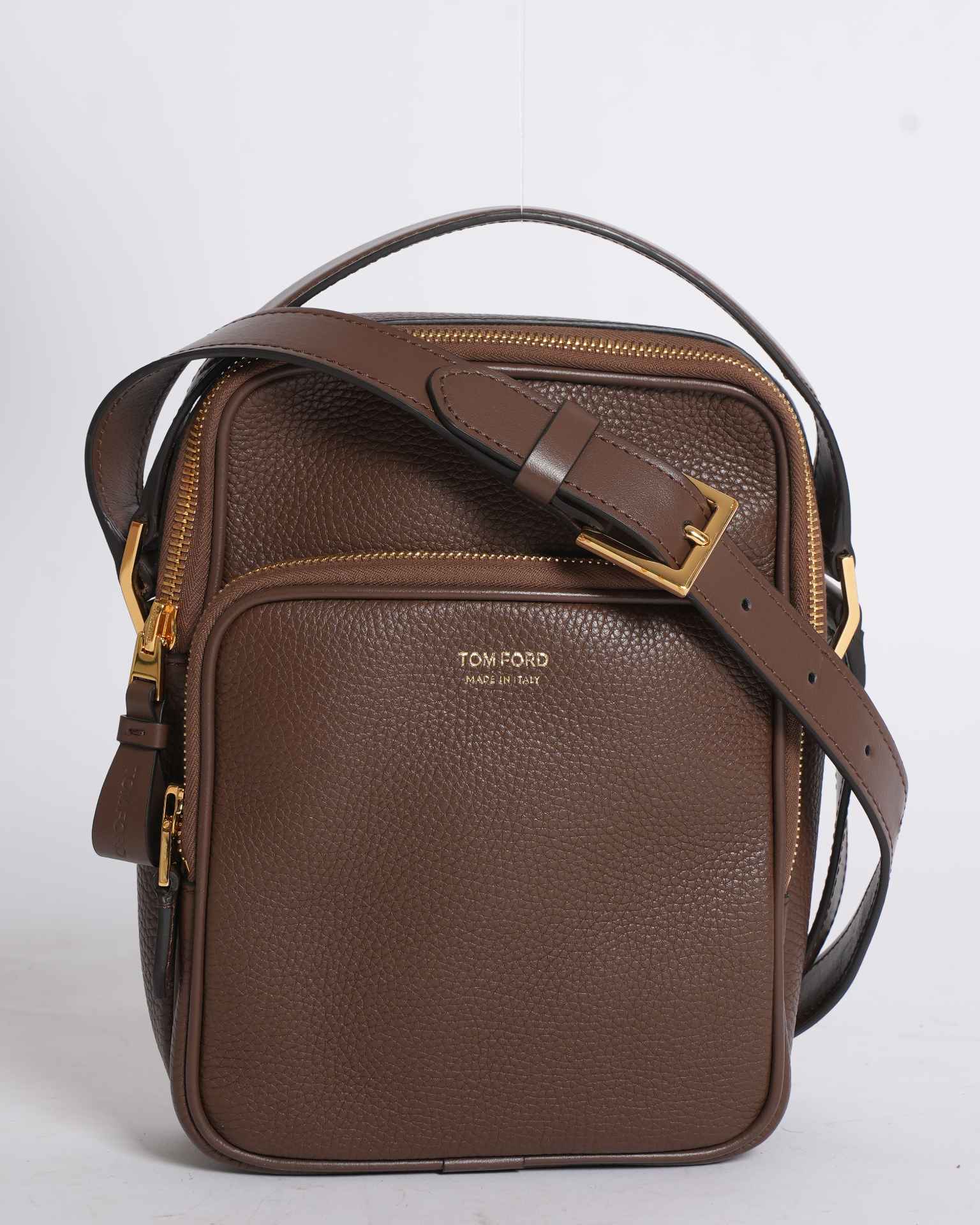 Tom Ford Leather Messenger Bag