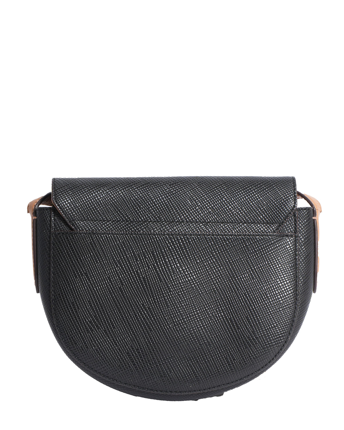 Ralph lauren black flap tanzania crossbody bag