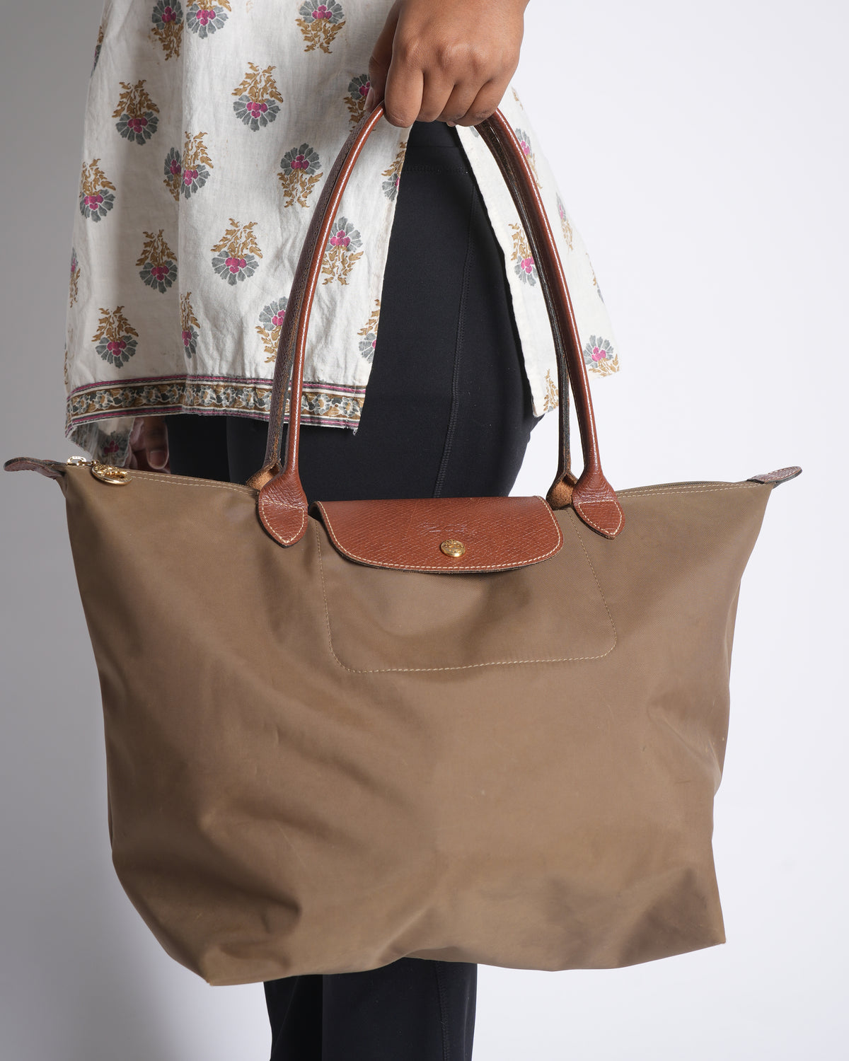 Longchamp Le Pliage L Tote Bag in olive Green