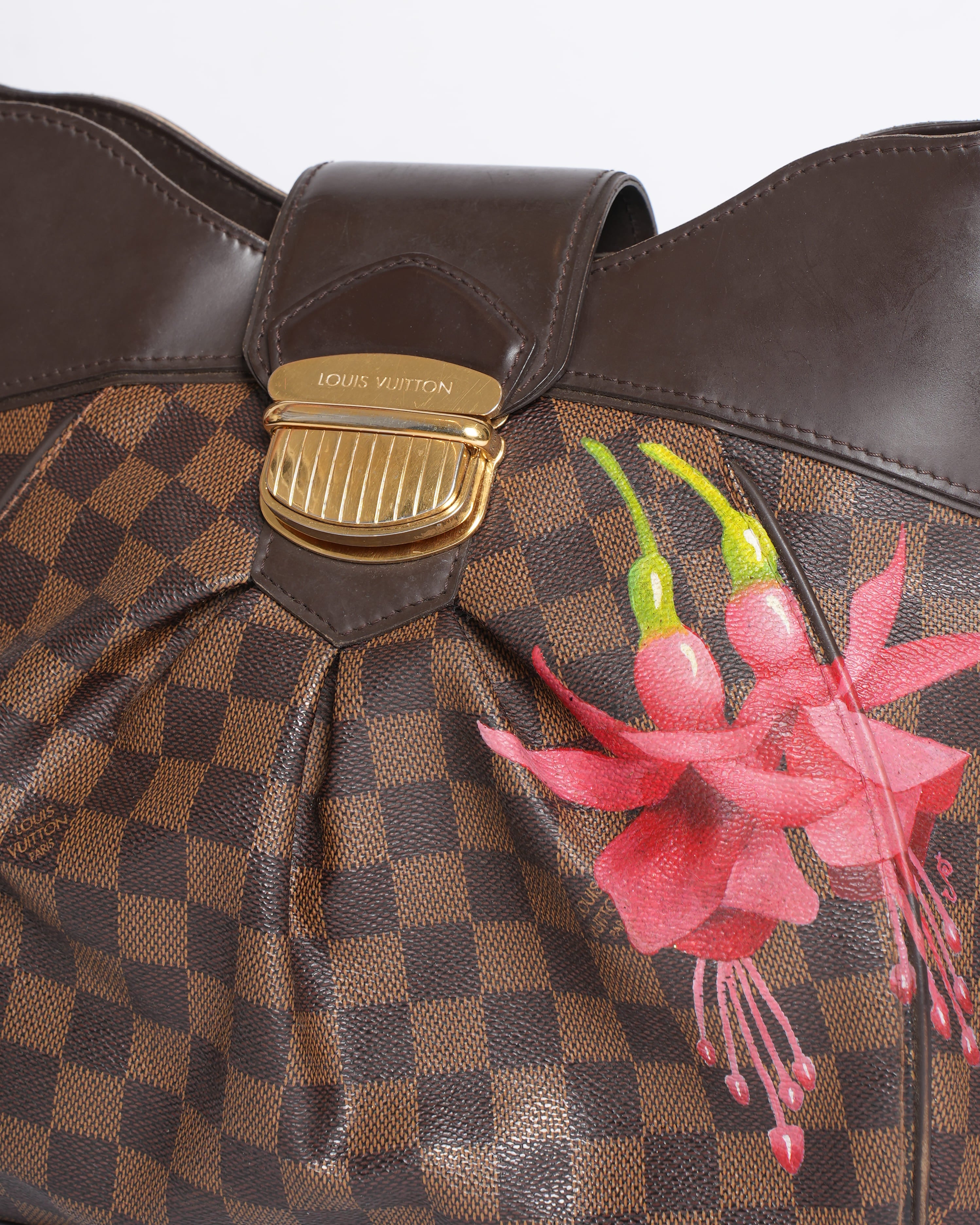 Louis Vuitton Damier Ebene Canvas Sistina MM Bag