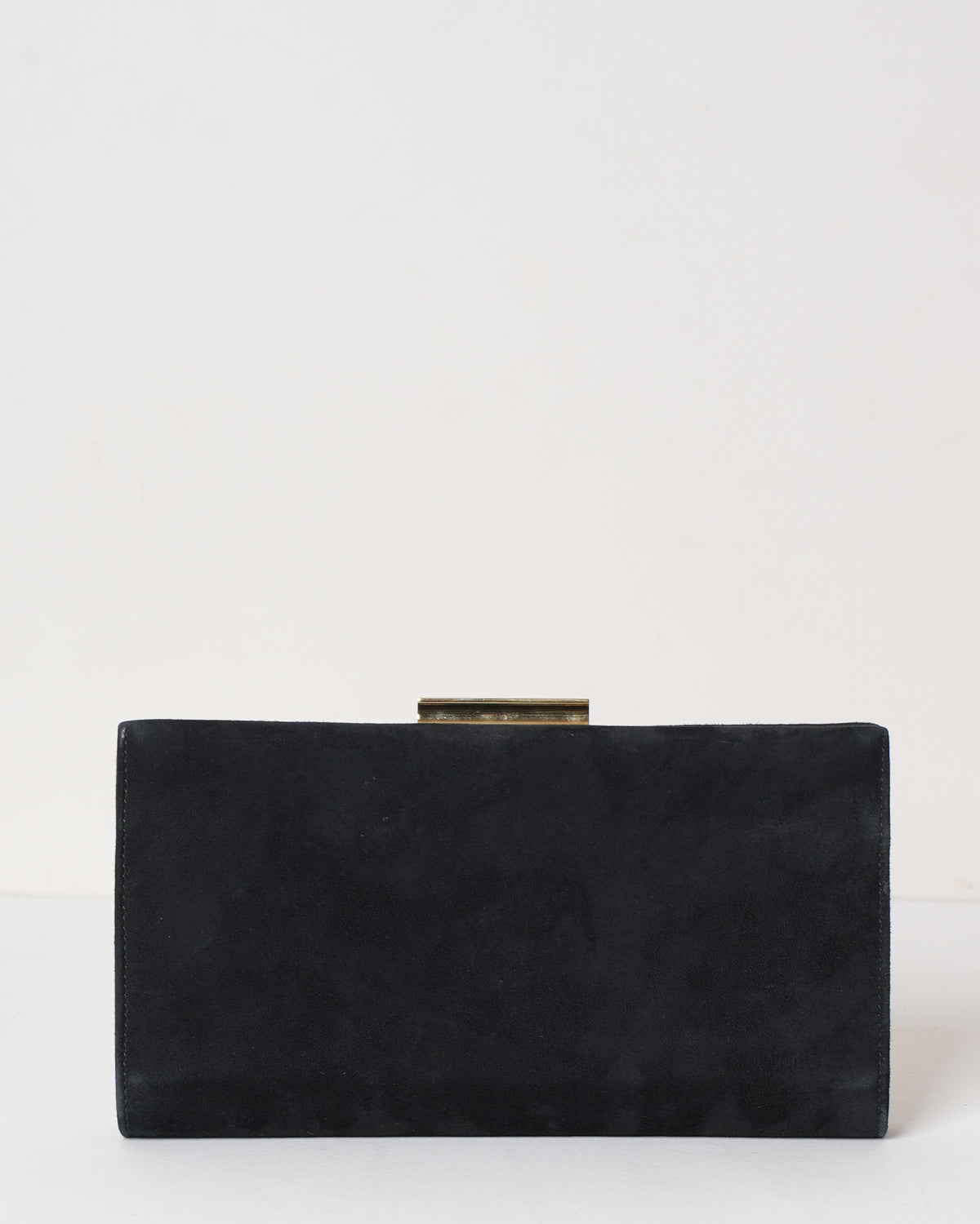 Salvatore Ferragamo Black Suede Clutch