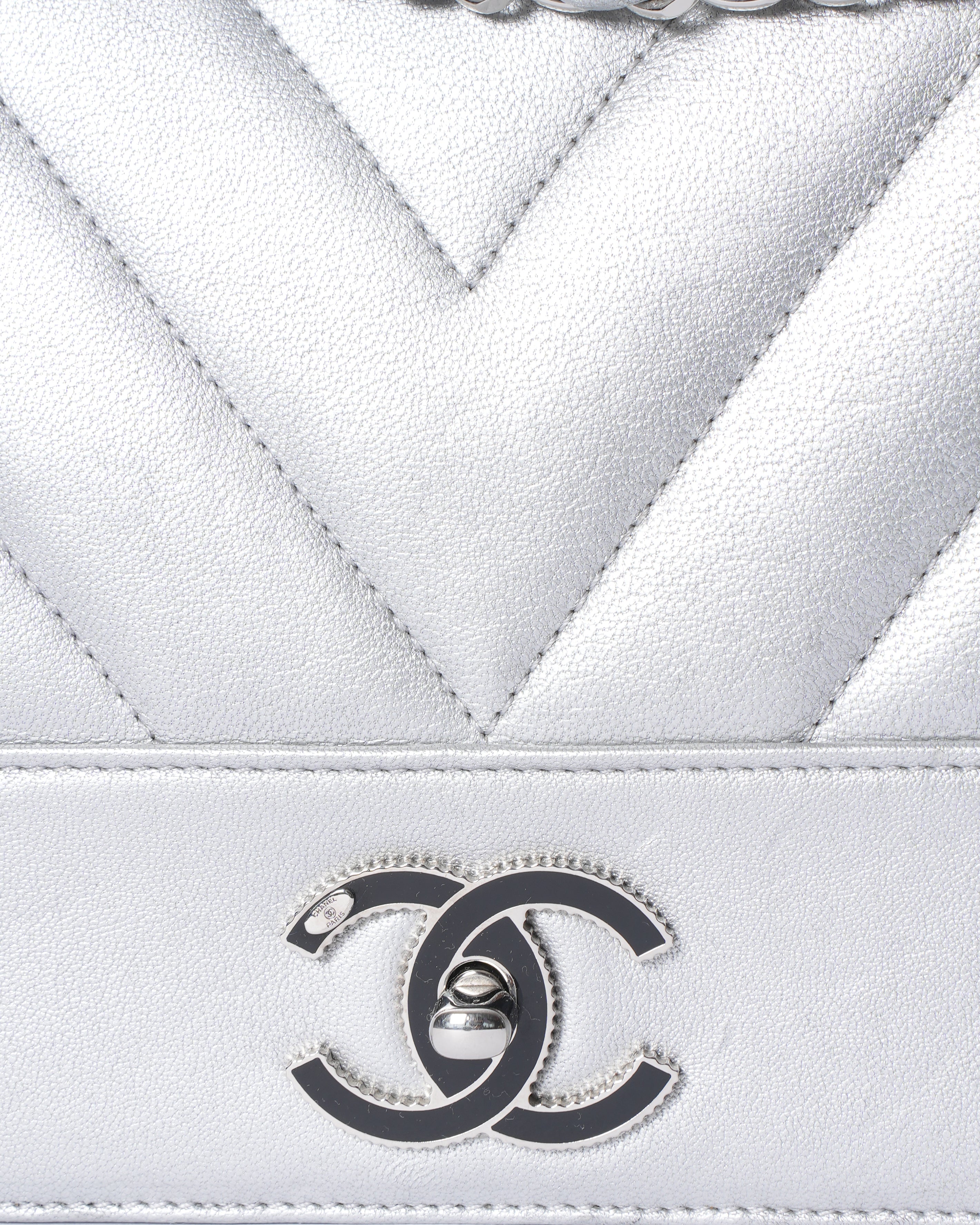 Chanel Madmemoiselle Vintage Flap Bag In Chevron Sheepskin