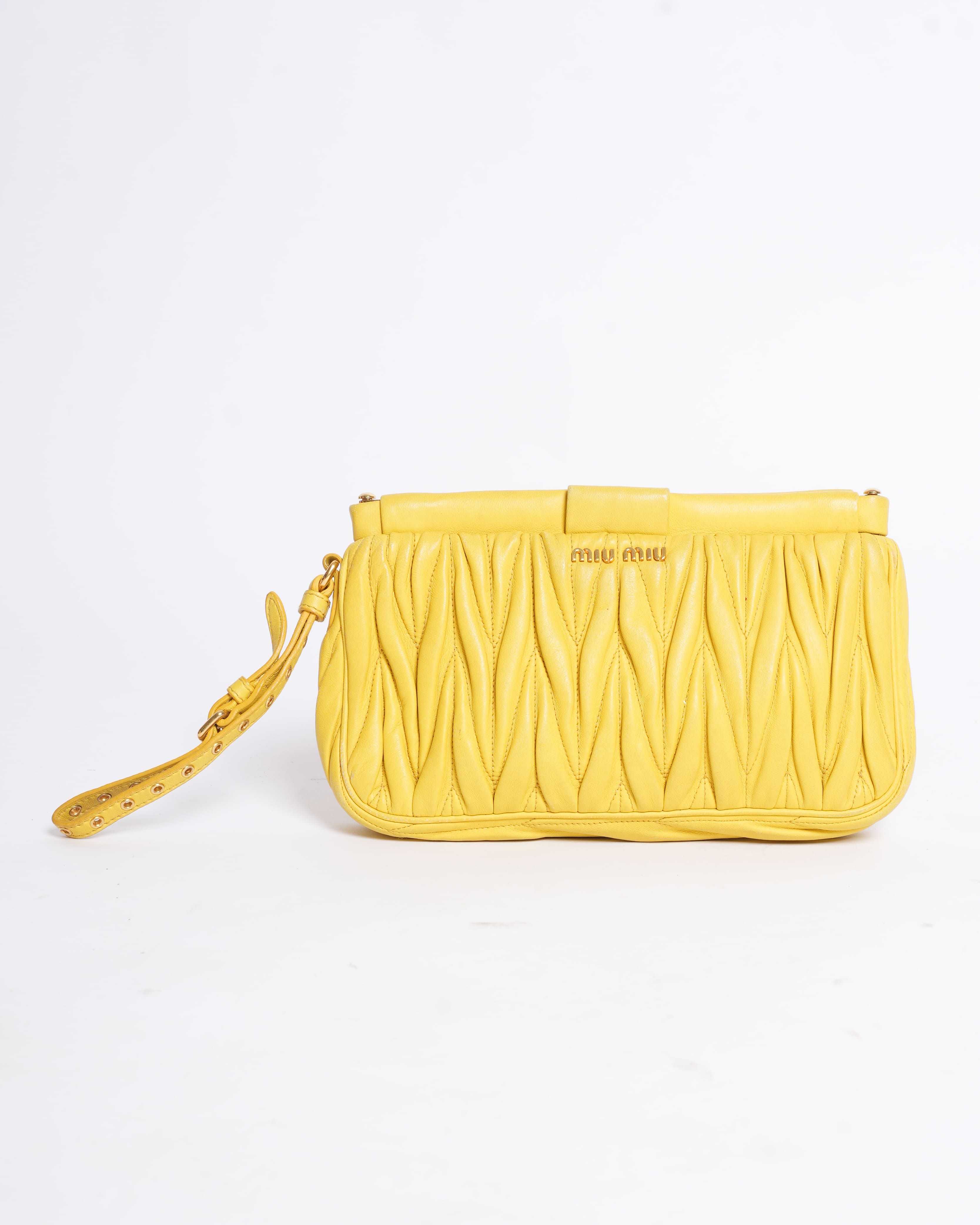 Miu Miu Matelassé Nappa Leather Mini Pouch