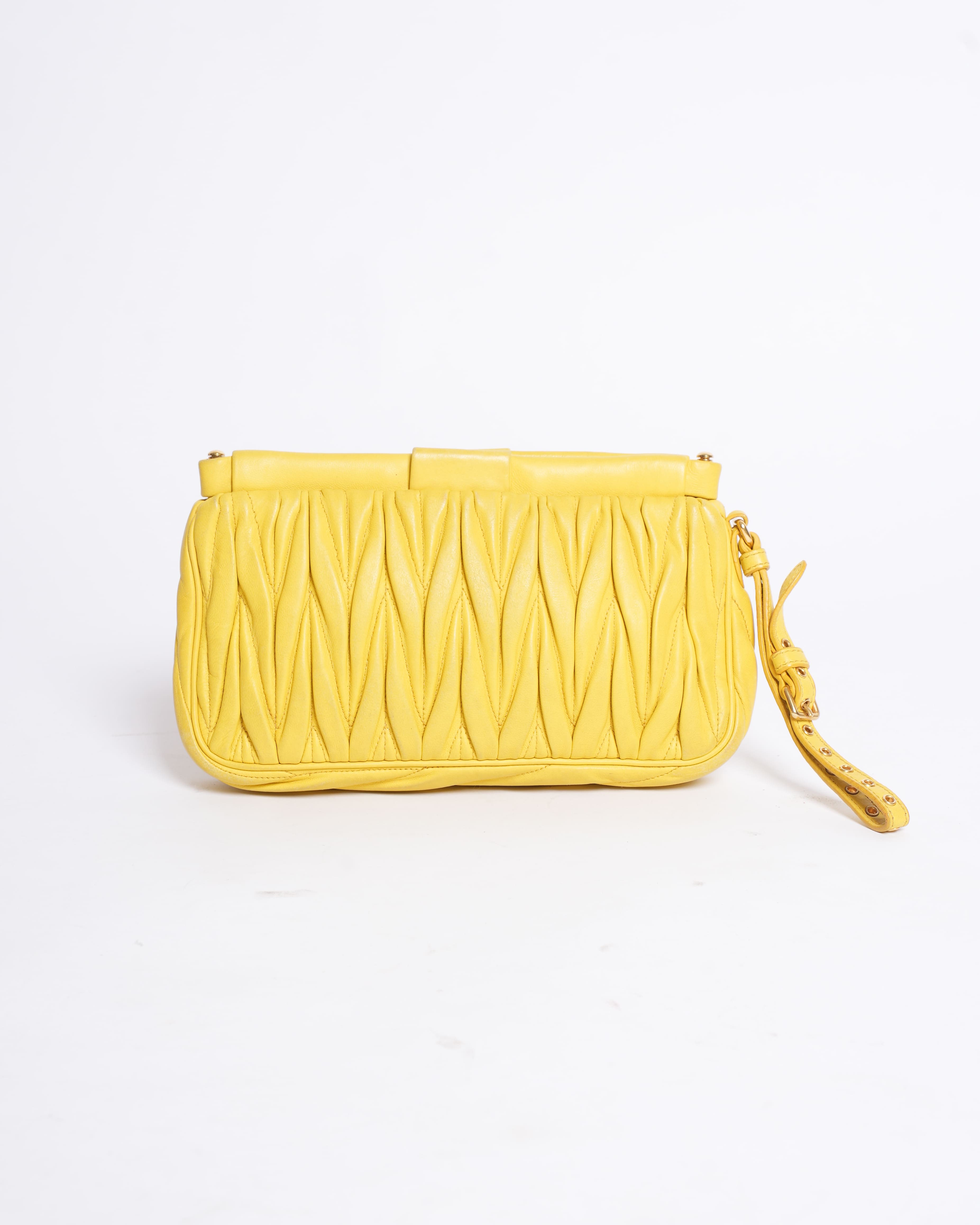 Miu Miu Matelassé Nappa Leather Mini Pouch