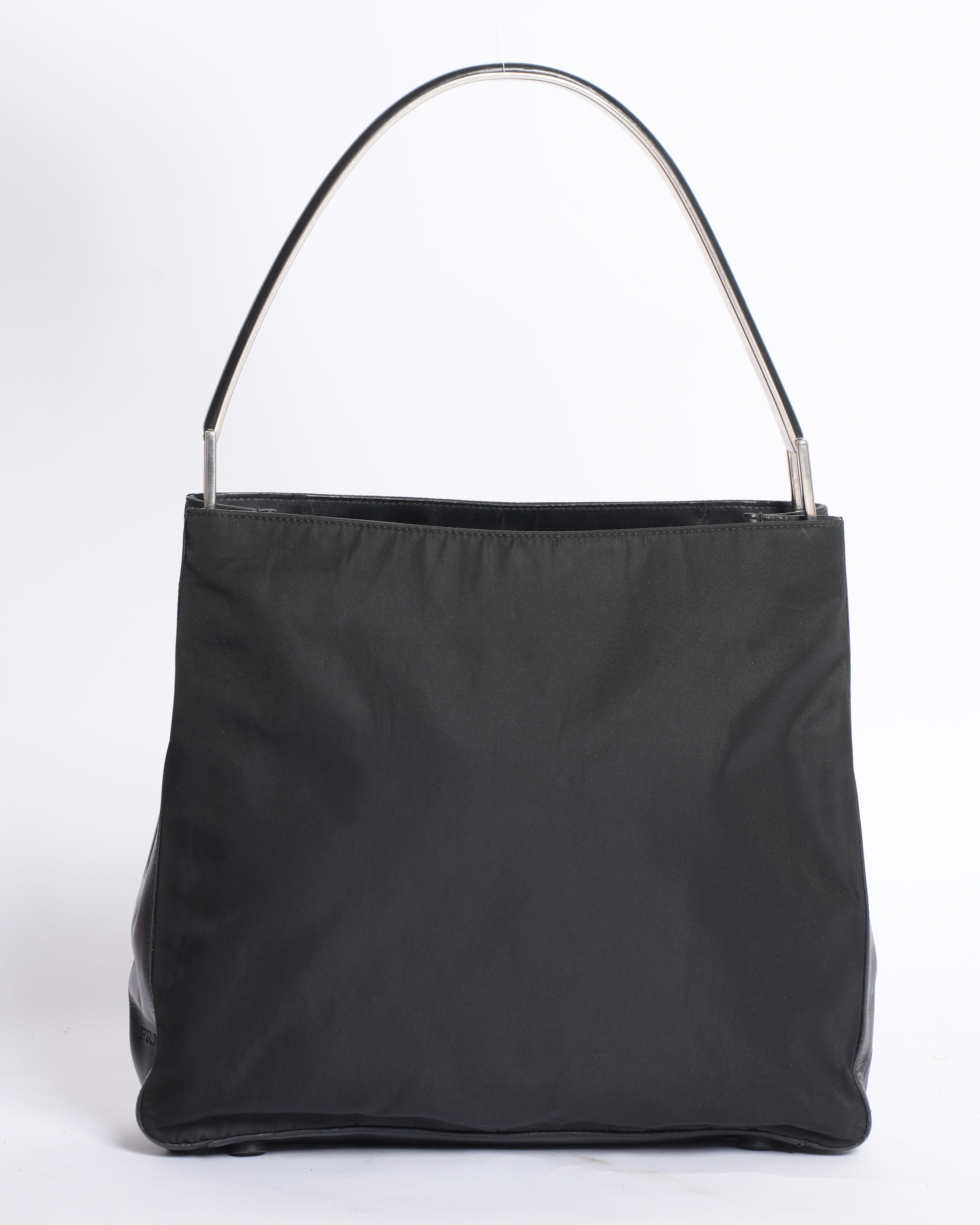 Prada Nylon Shoulder Bag in Black