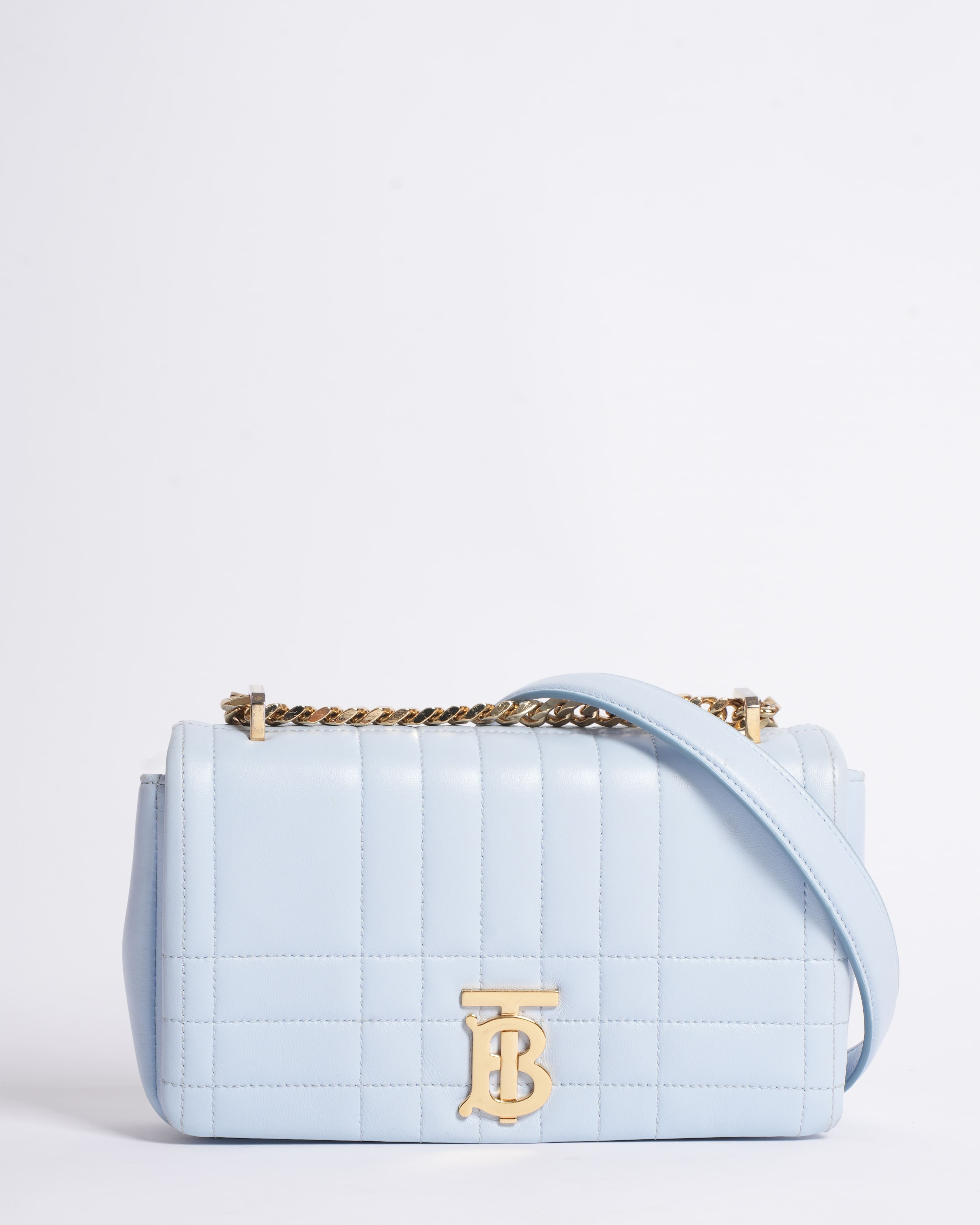 BURBERRY Blue Lola Small Leather CrossBody Bag