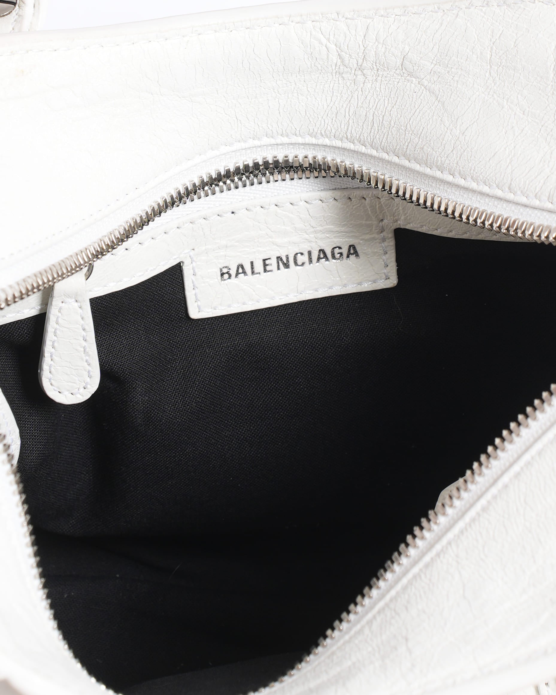 Balenciaga cagole Ivory studded crossbody carrycity medium bag