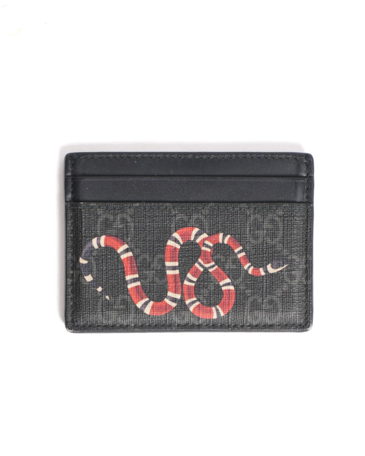 Gucci Kingsnake Men's Print GG Supreme Card Case