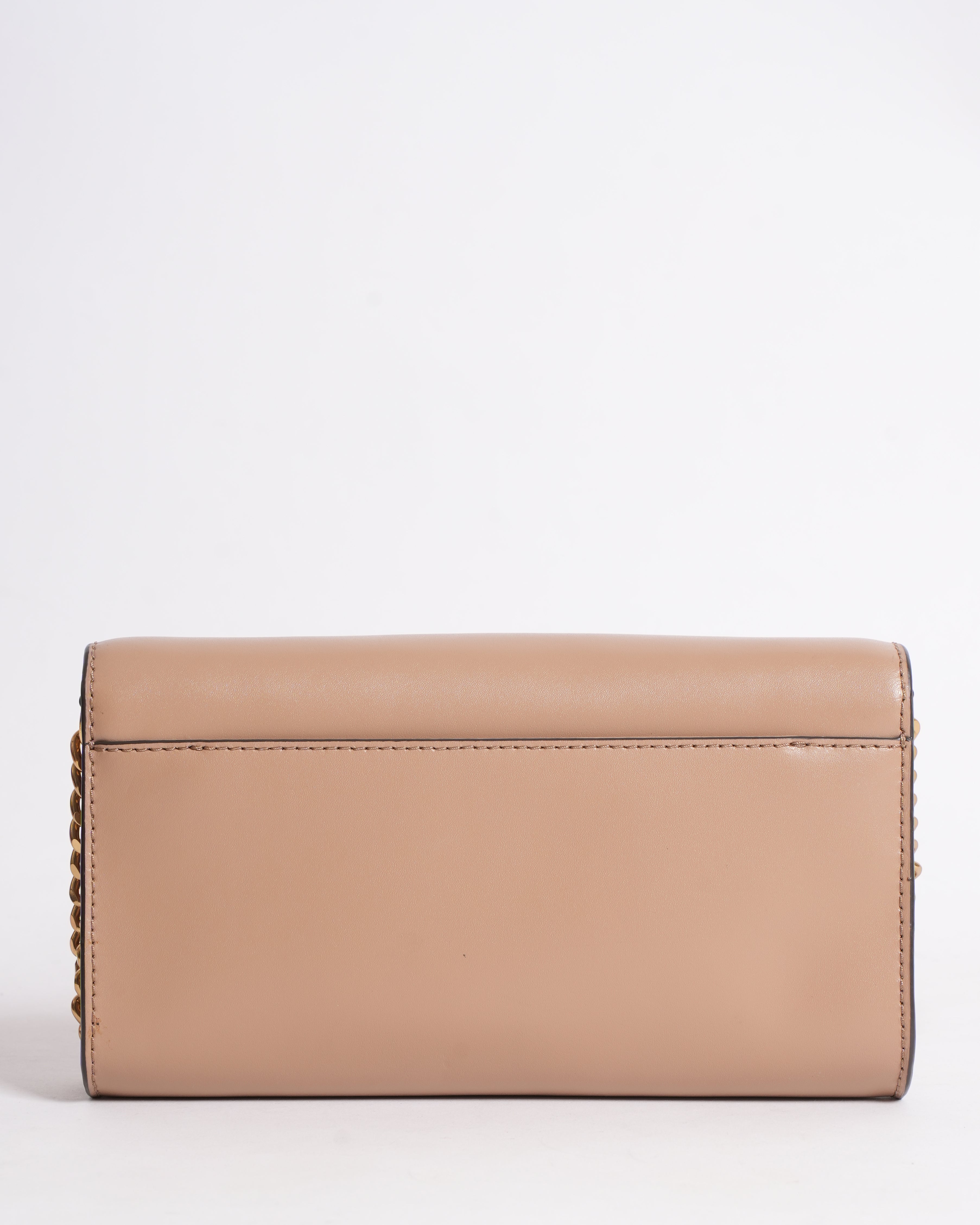New Michael Kors Wallet On Chain In Beige