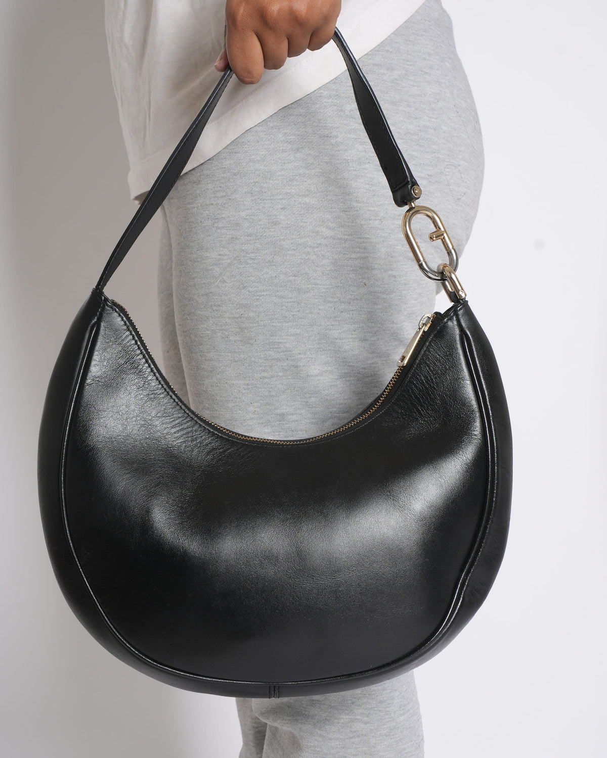 Furla Halfmoon Shoulder Bag in Black