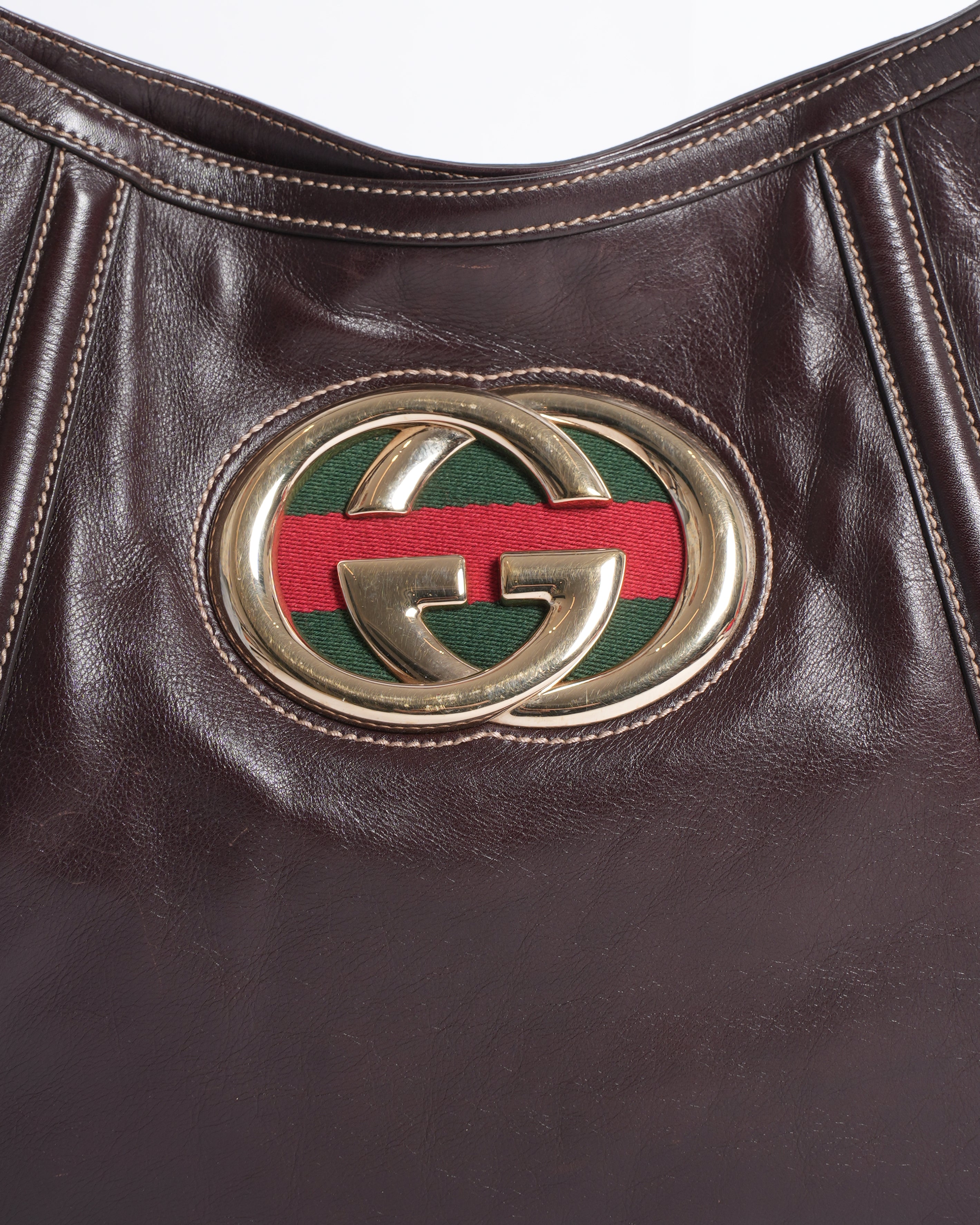 Gucci Jockey Leather Handbag