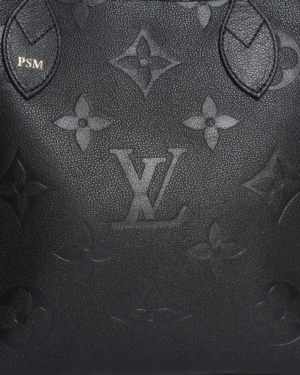 New Louis Vuitton Neverfull MM Monogram Empreinte Leather Bag