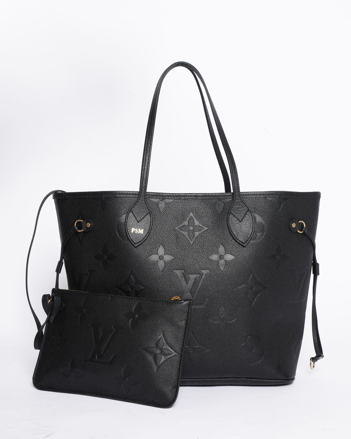 New Louis Vuitton Neverfull MM Monogram Empreinte Leather Bag