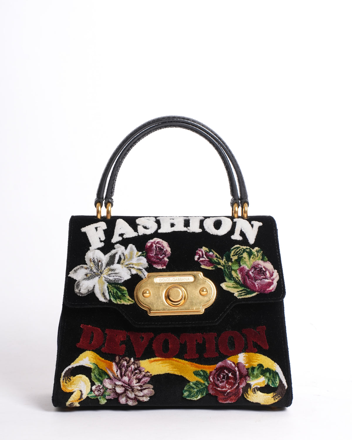 Dolce & Gabbana Velvet Top Handle Bag