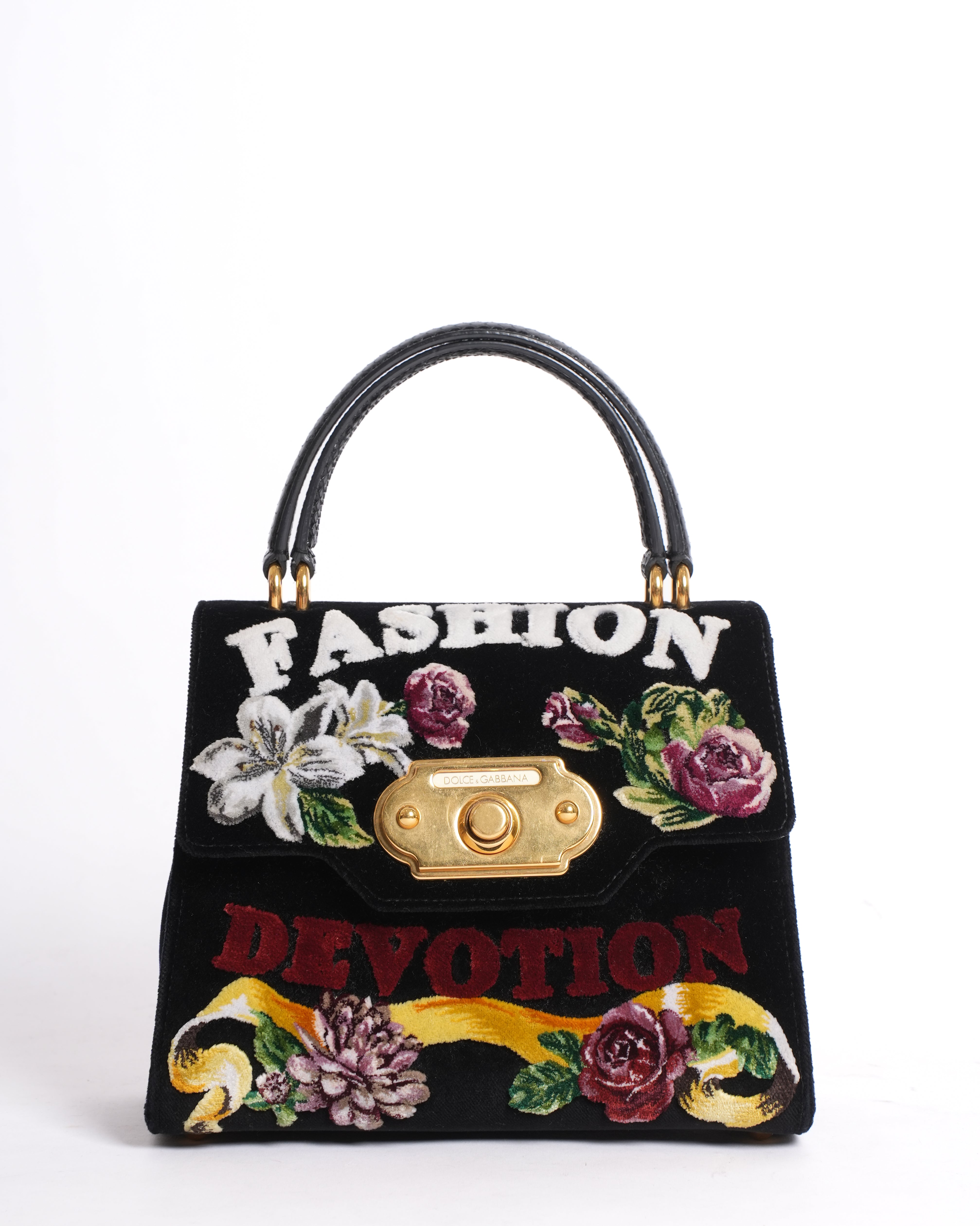 Dolce & Gabbana Velvet Top Handle Bag