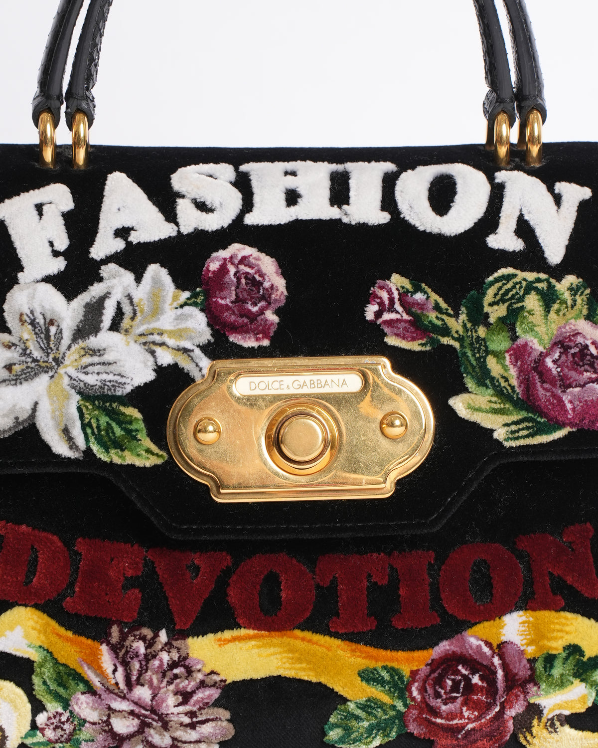 Dolce & Gabbana Velvet Top Handle Bag