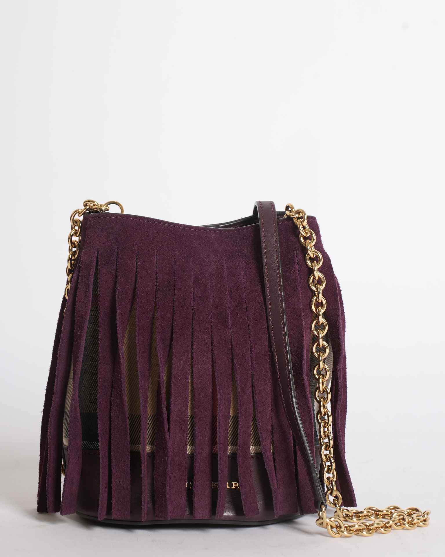 Burberry fringed armcandy bag