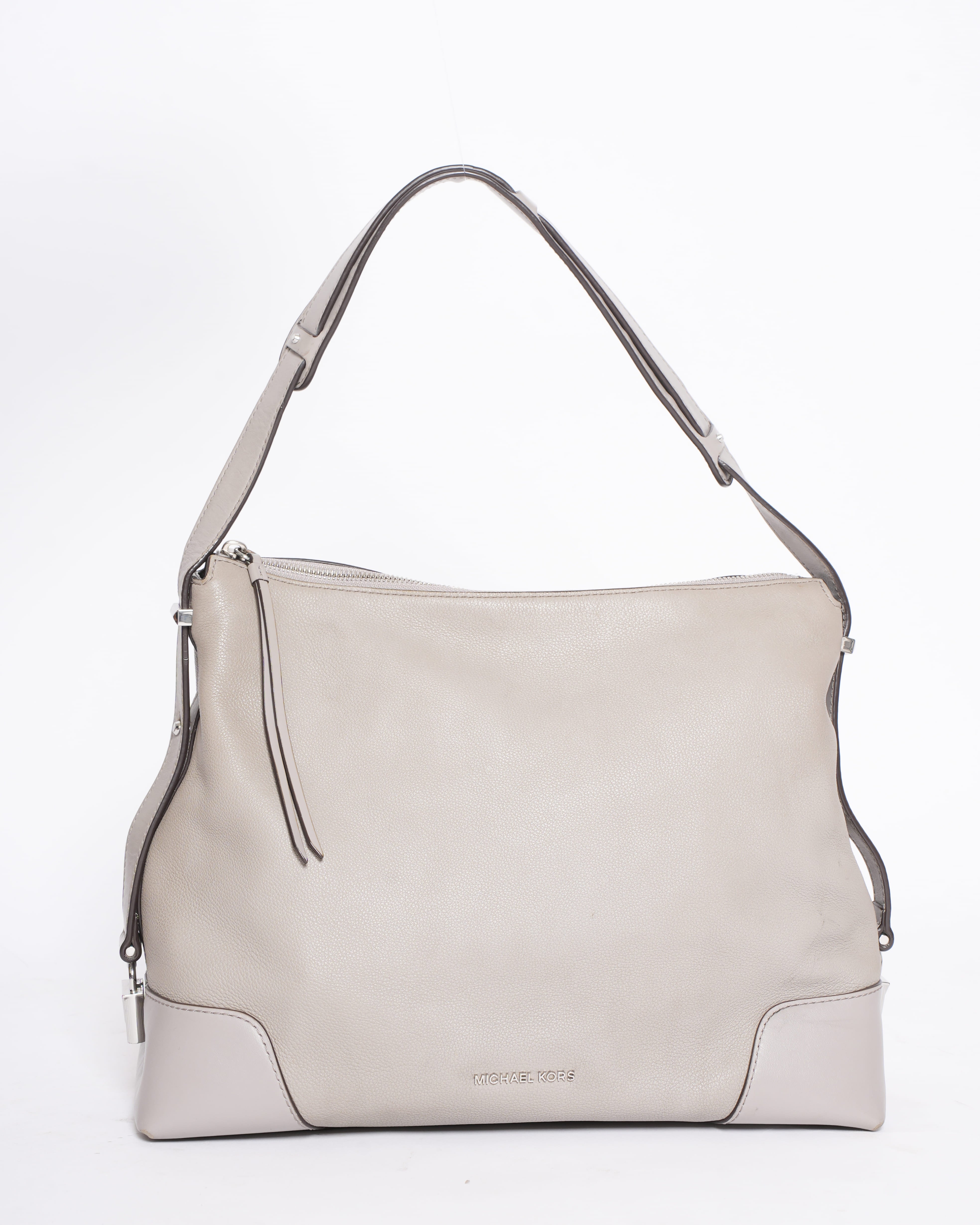 Michael Kors Grey Leather Shoulder Bag