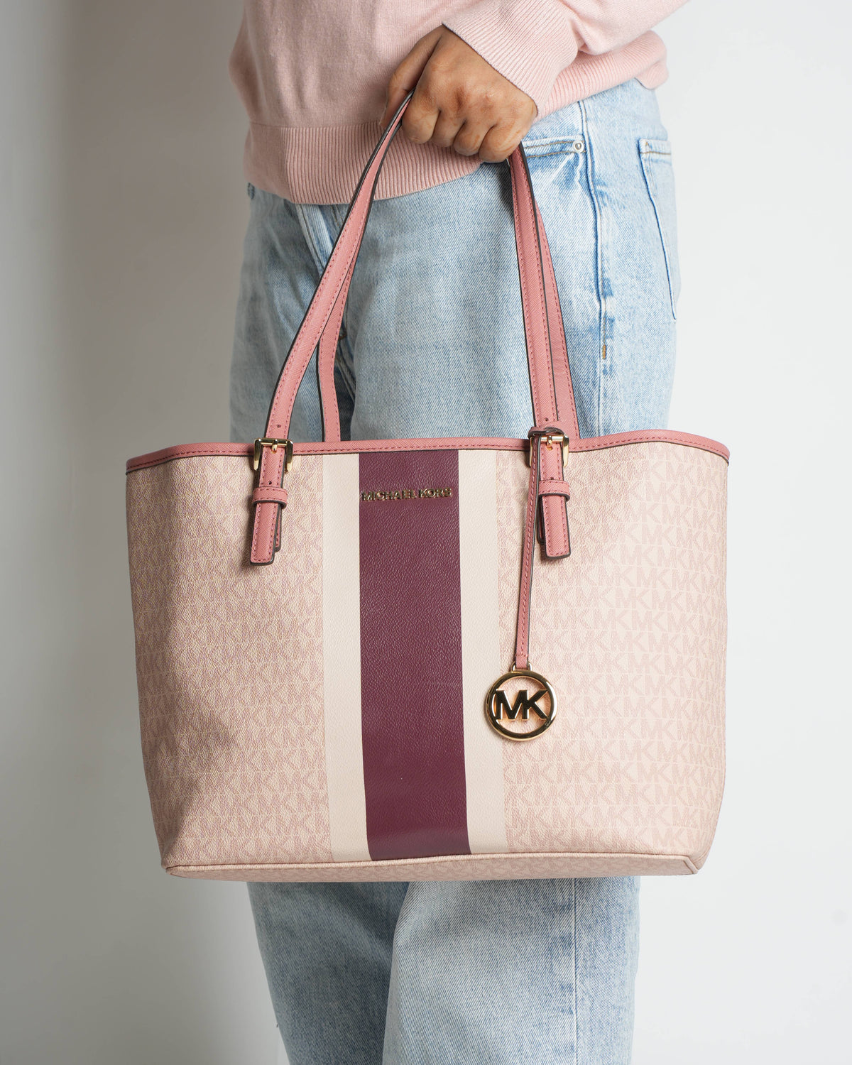Michael Kors Monogram Pink tote Bag