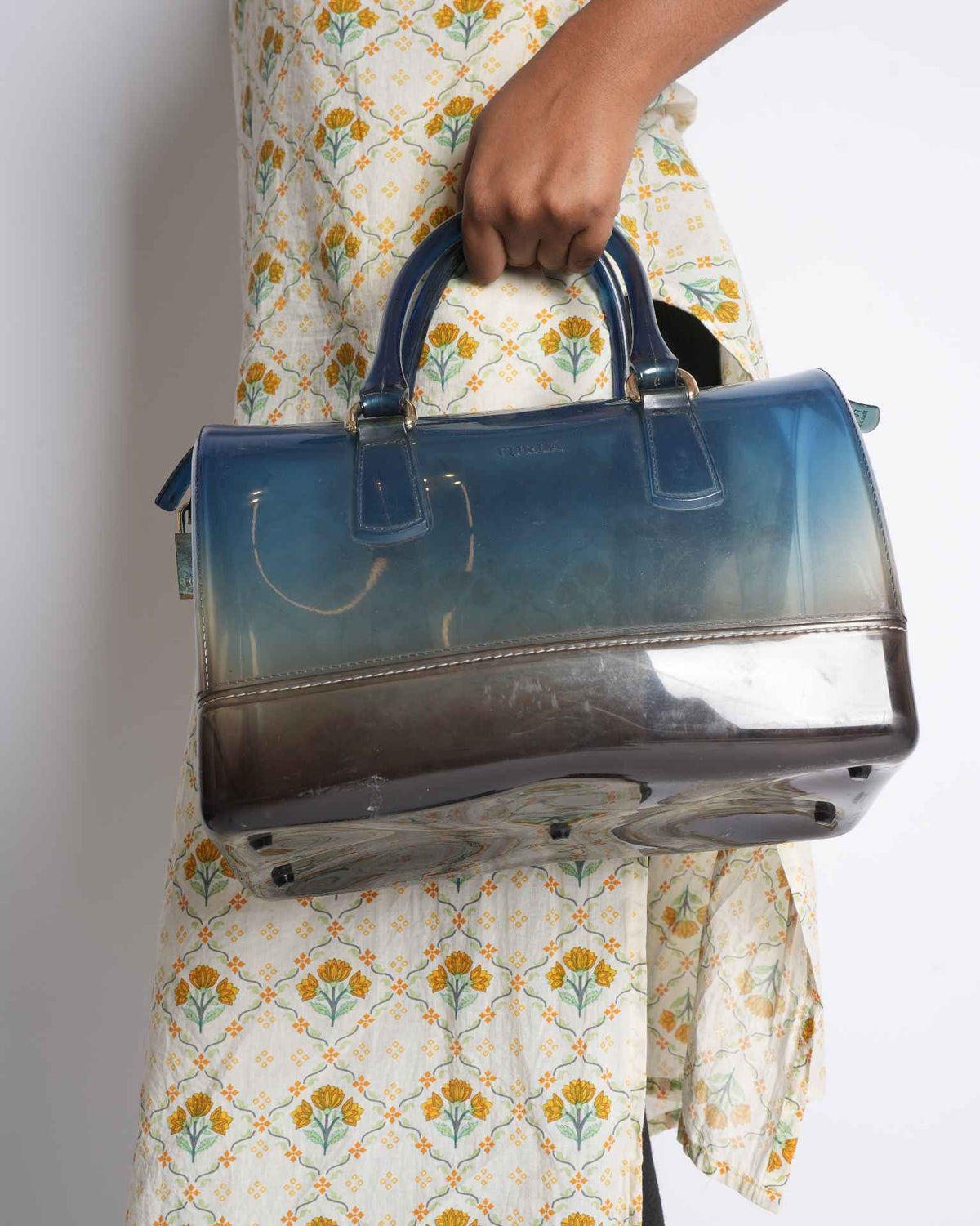 Furla ombre blue medium Candy satchel bag