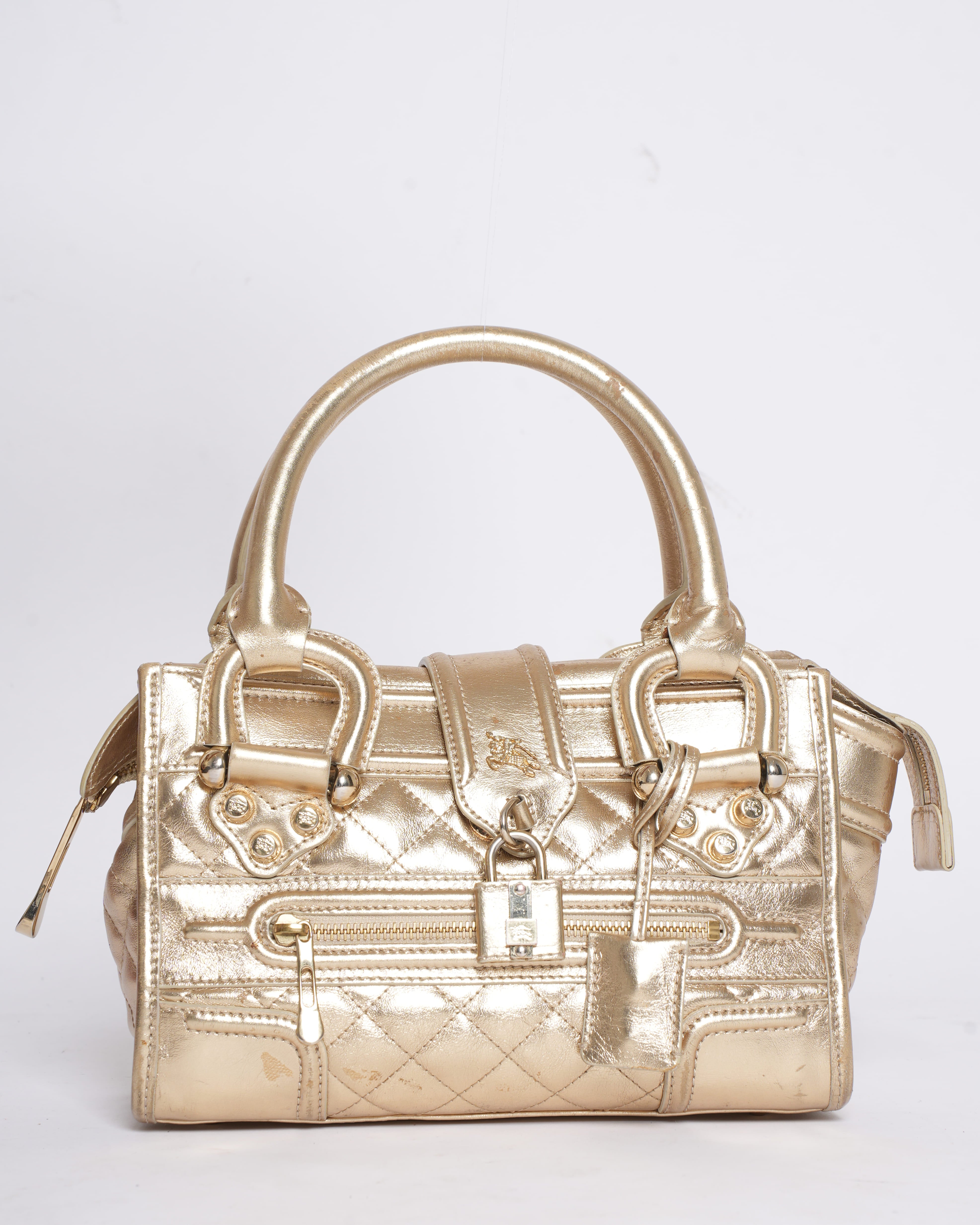 Burberry Gold Top Handle Bag