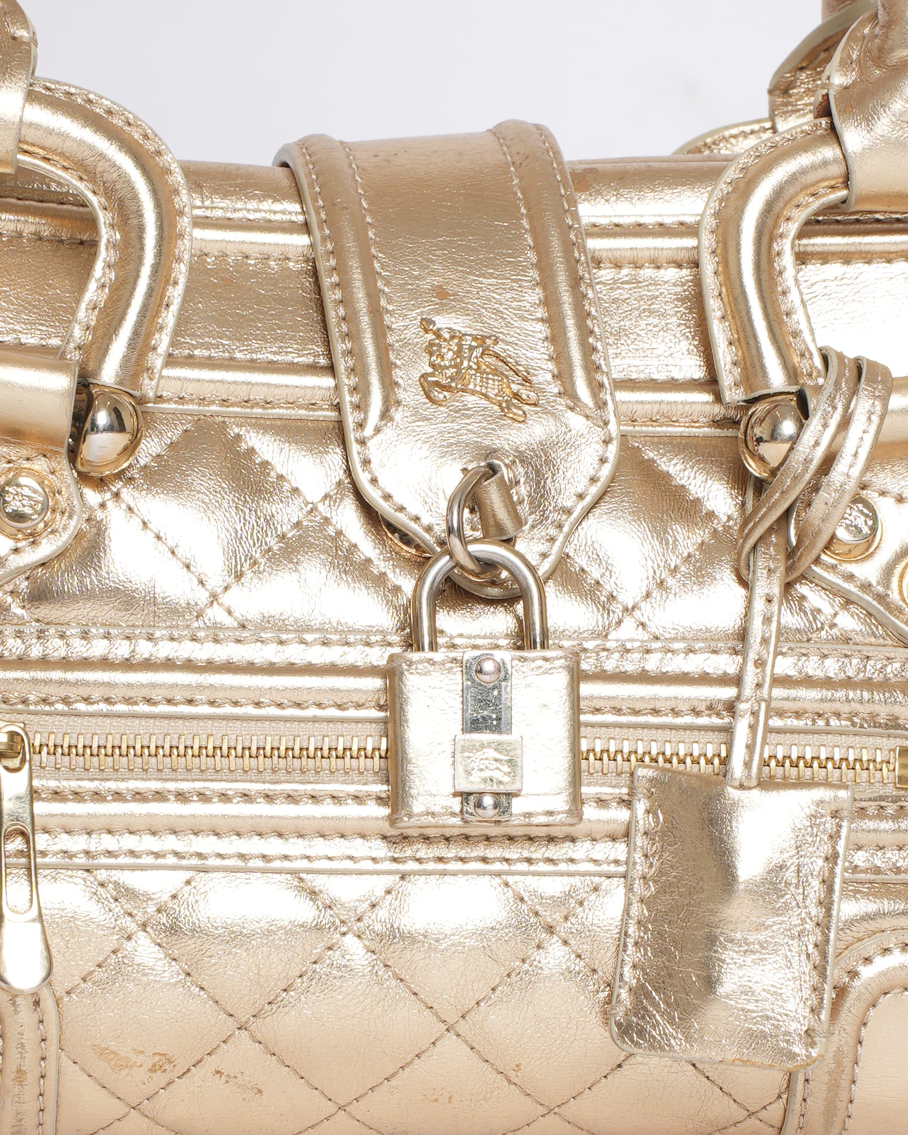 Burberry Gold Top Handle Bag