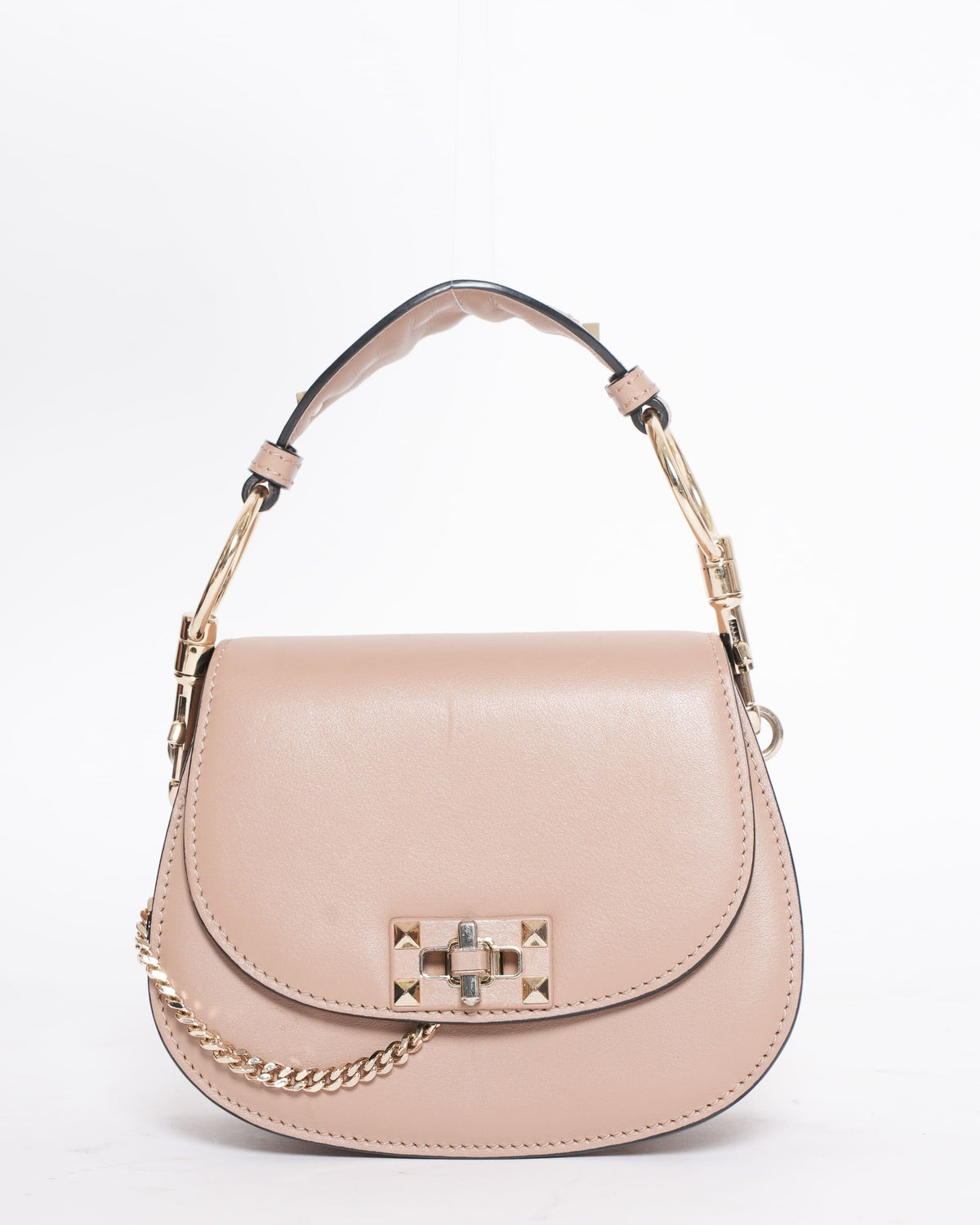 Valentino Rockstud Crossbody Bag in Beige