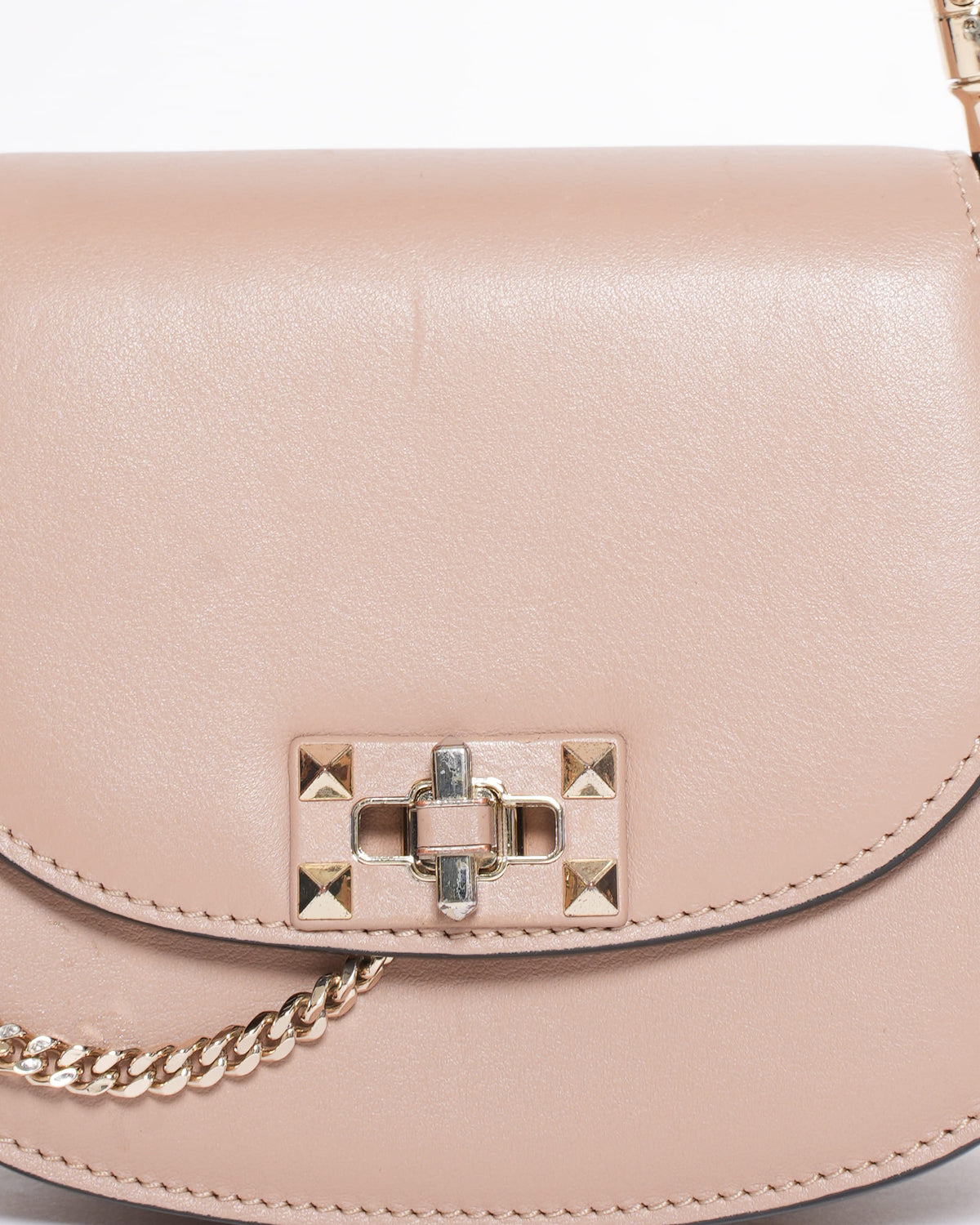 Valentino Rockstud Crossbody Bag in Beige