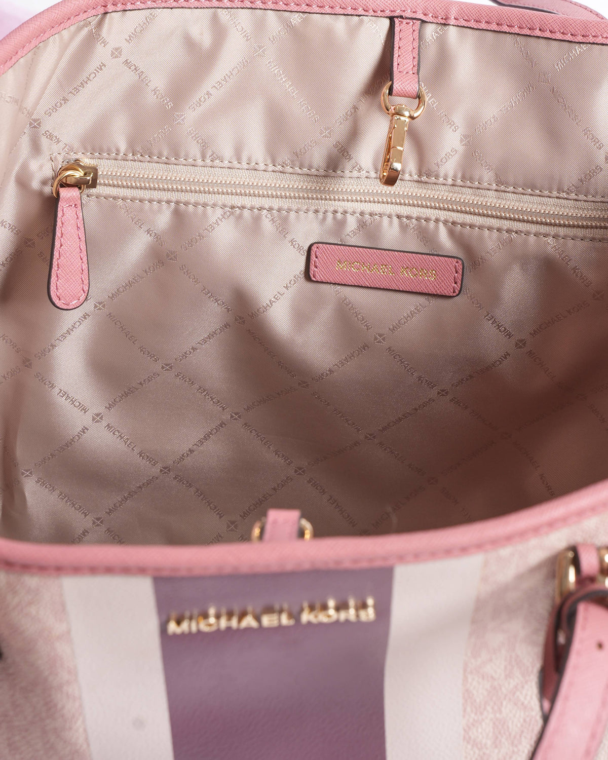 Michael Kors Monogram Pink tote Bag