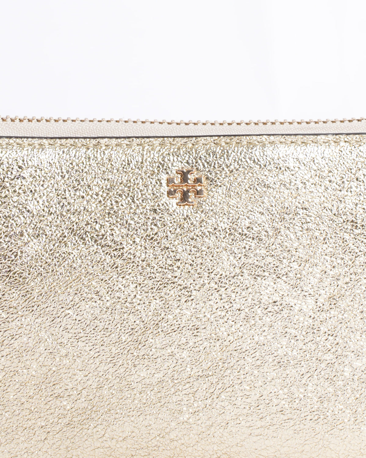 Tory burch metallic gold long wallet