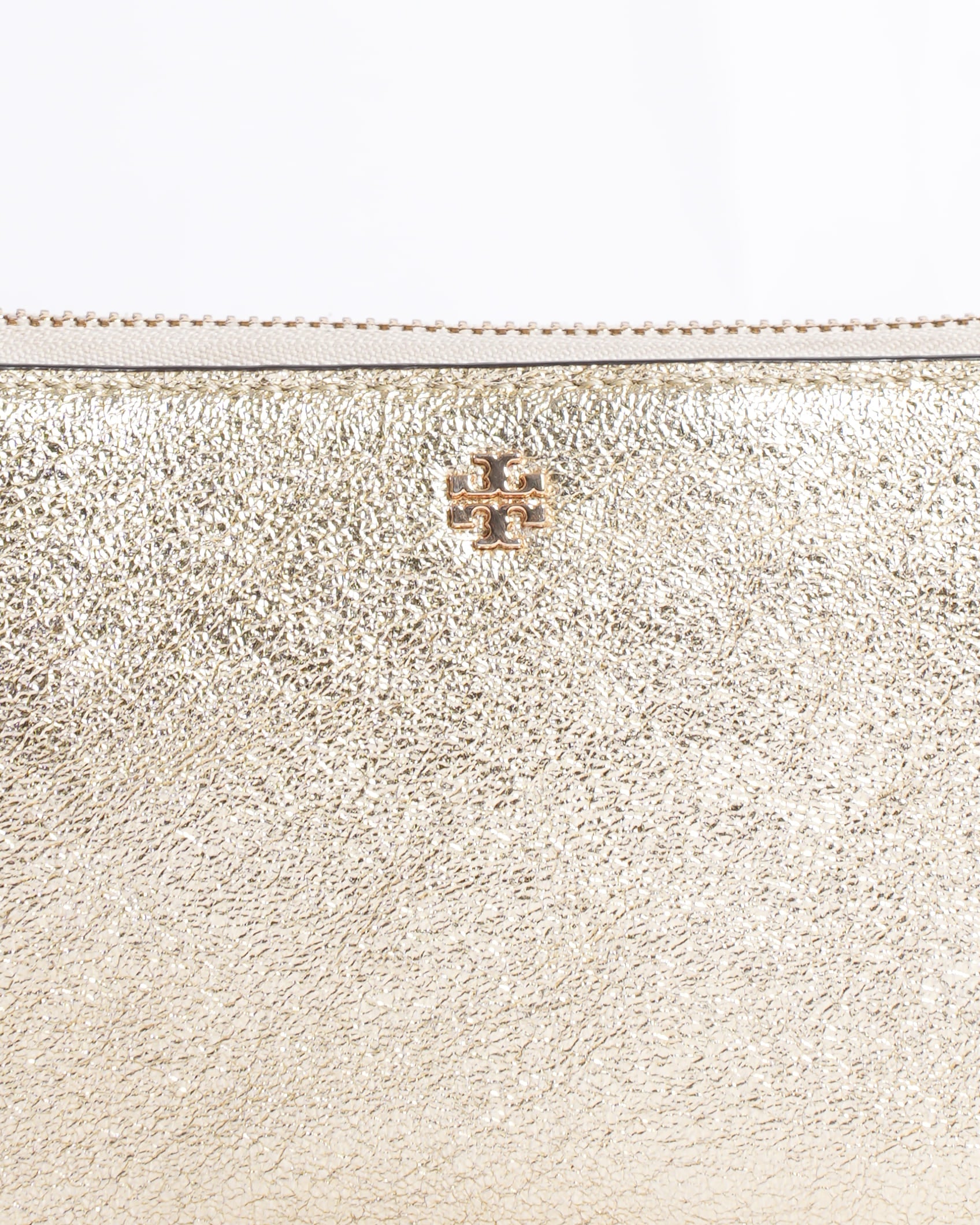 Tory burch metallic gold long wallet