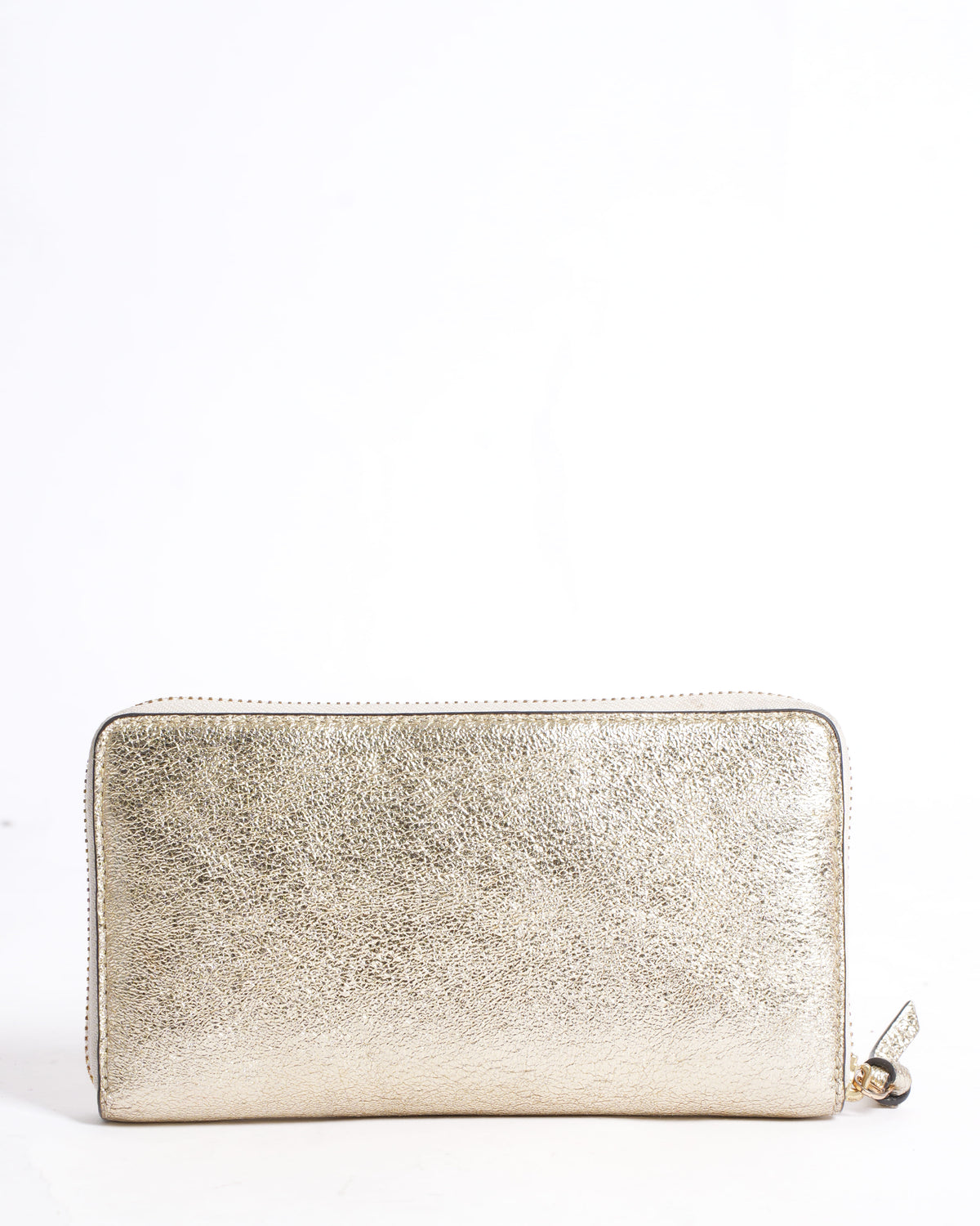 Tory burch metallic gold long wallet