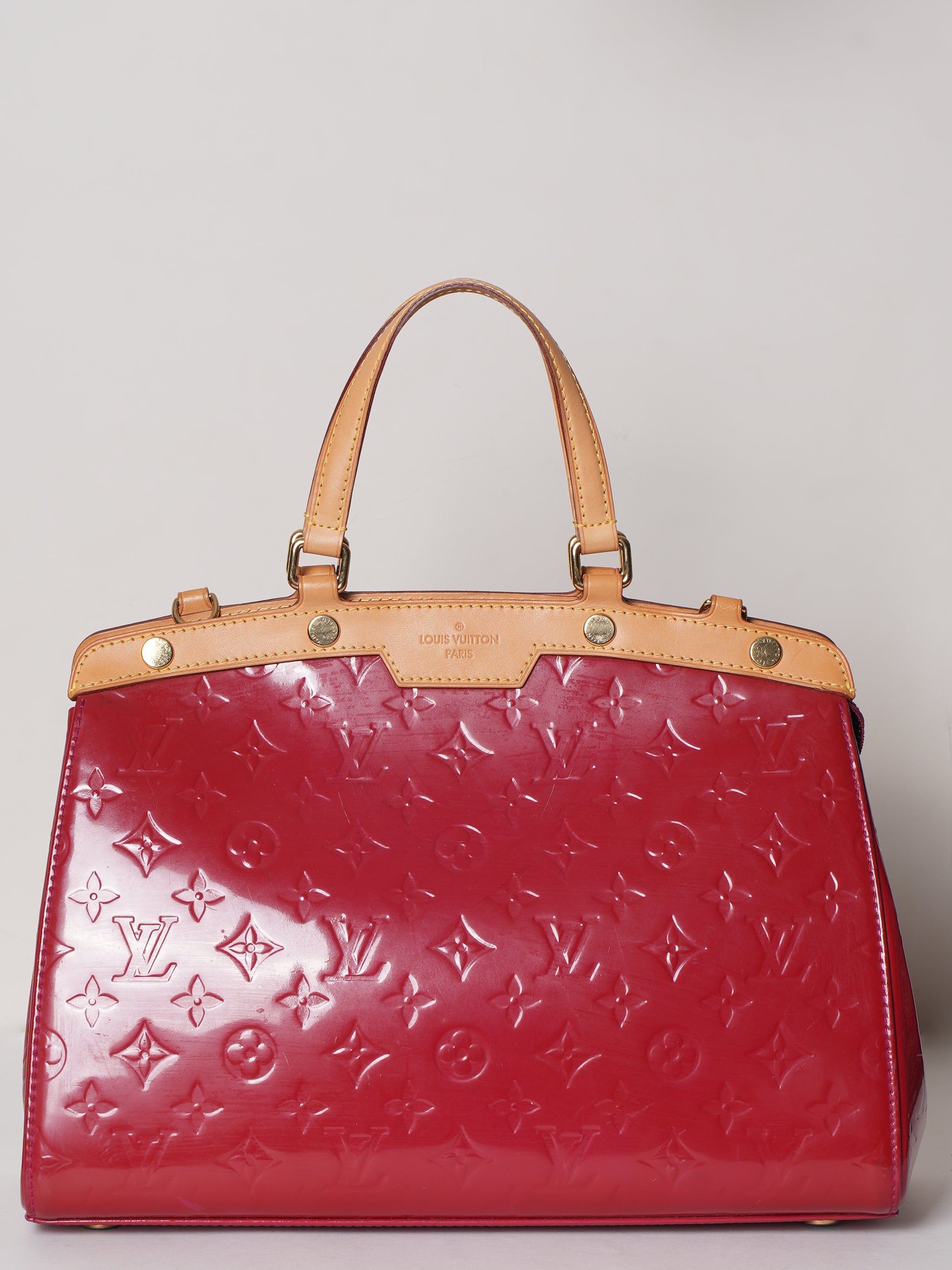 Louis Vuitton Red Patent Monogram Vernis Brea MM Bag