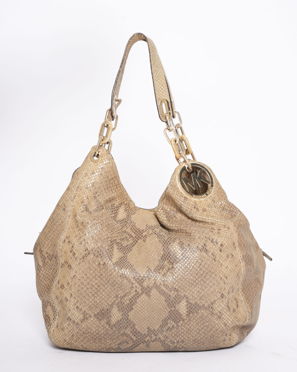 Michael Kors Python-Embossed Tote in Brown