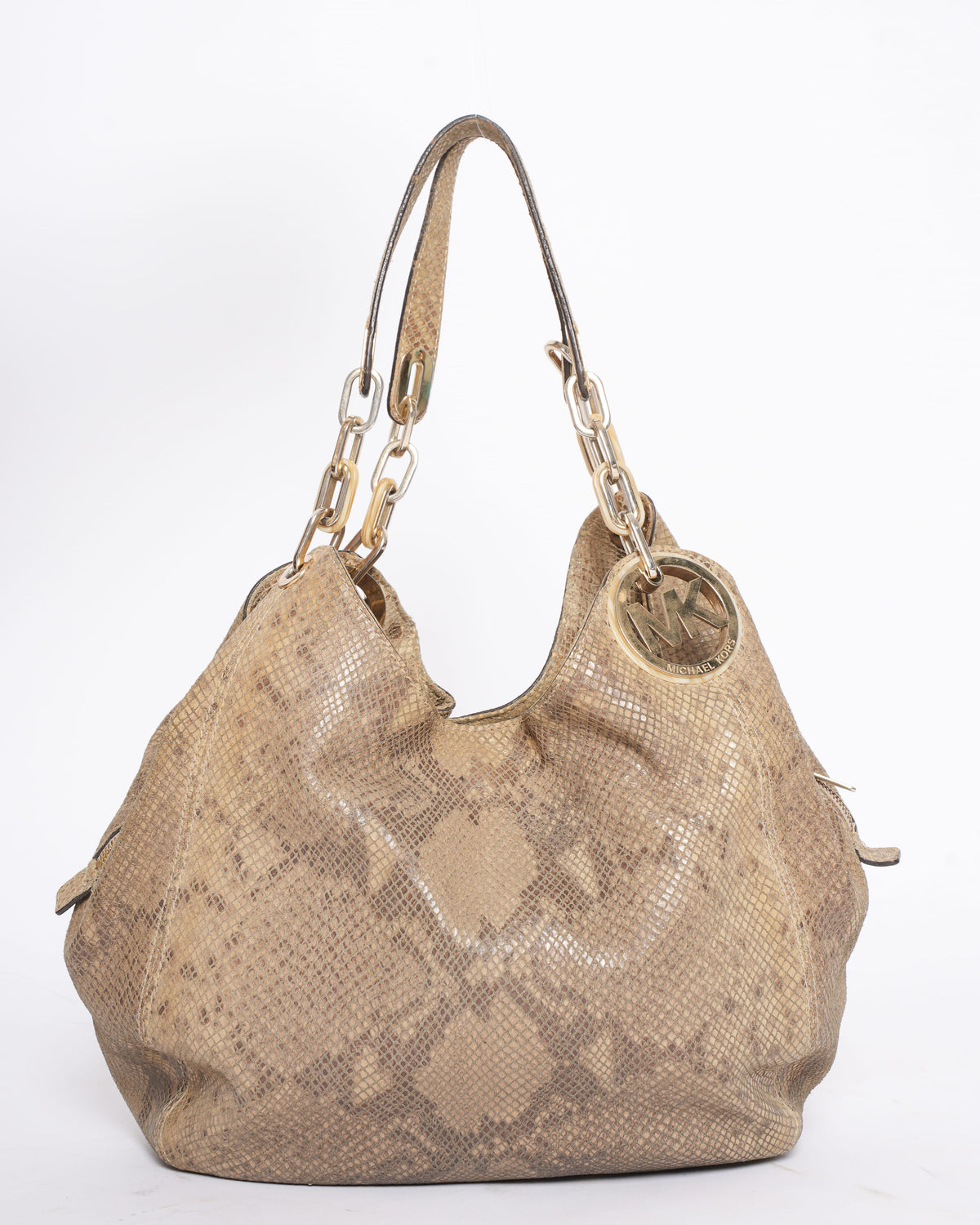 Michael Kors Python-Embossed Tote in Brown
