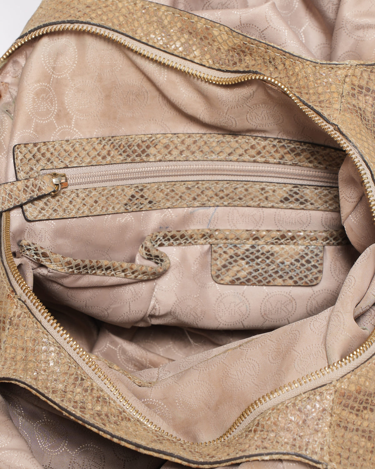 Michael Kors Python-Embossed Tote in Brown