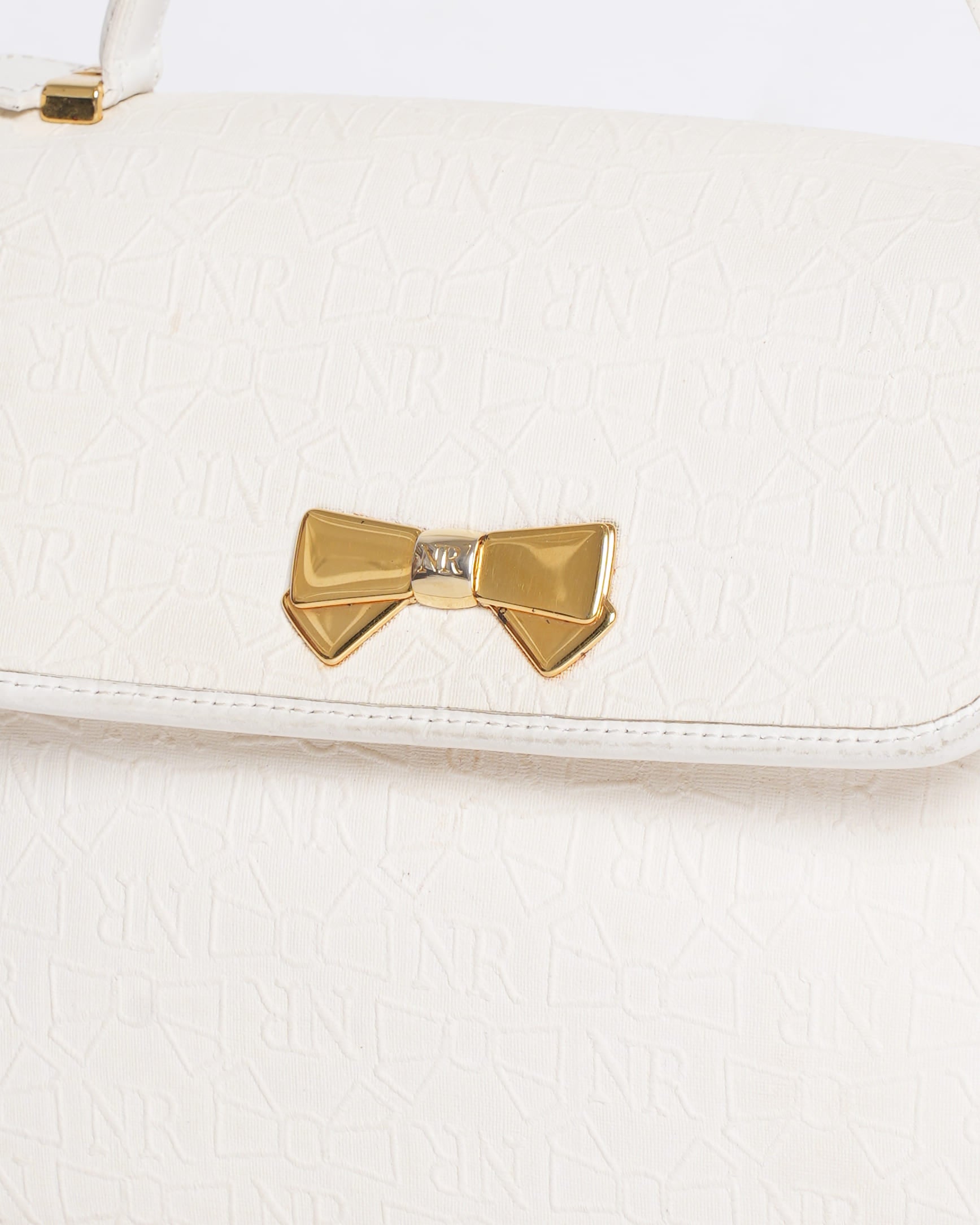 Nina Ricci Monogram Top Handle Bag in White