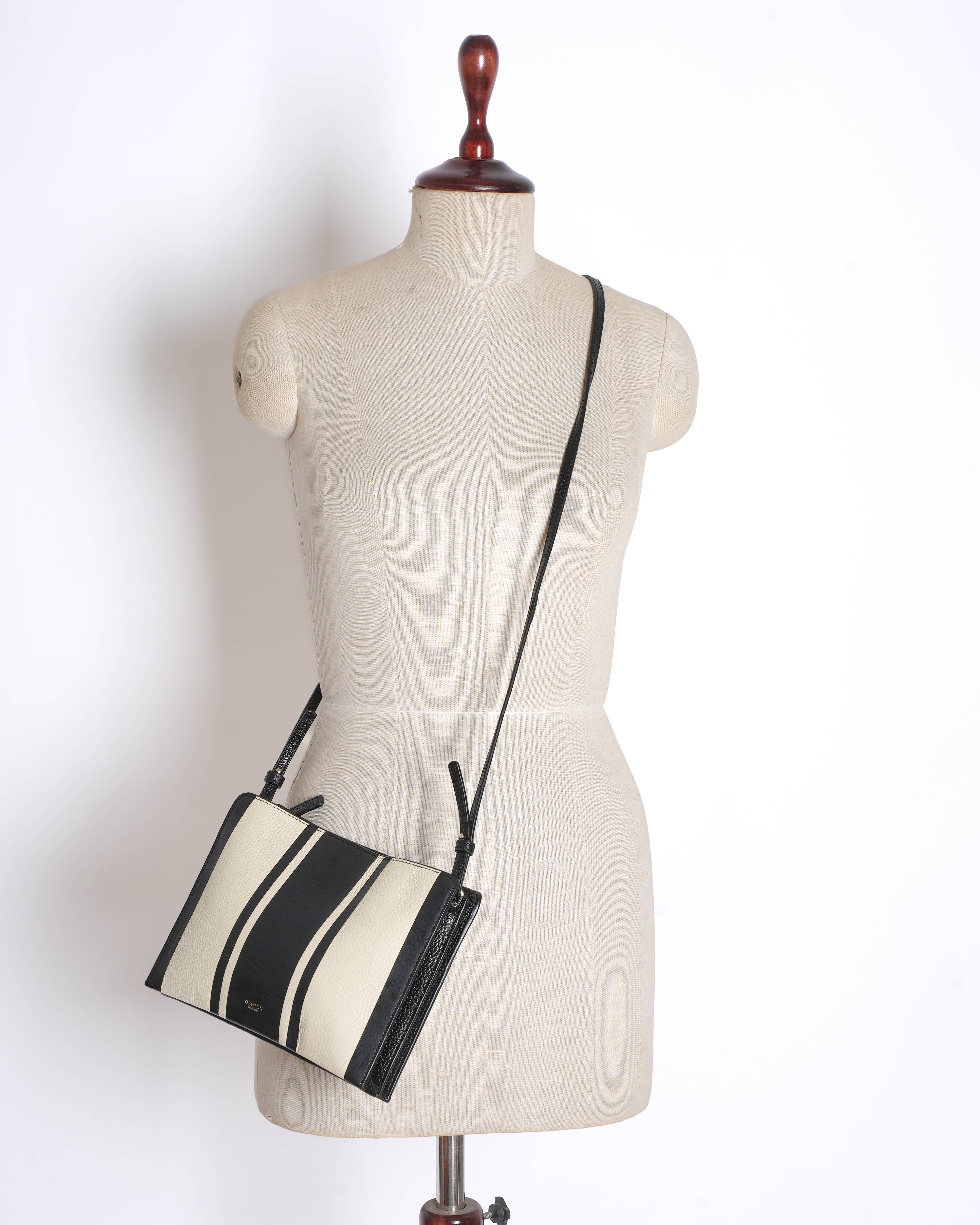 New Oroton
Striped Leather Crossbody Bag