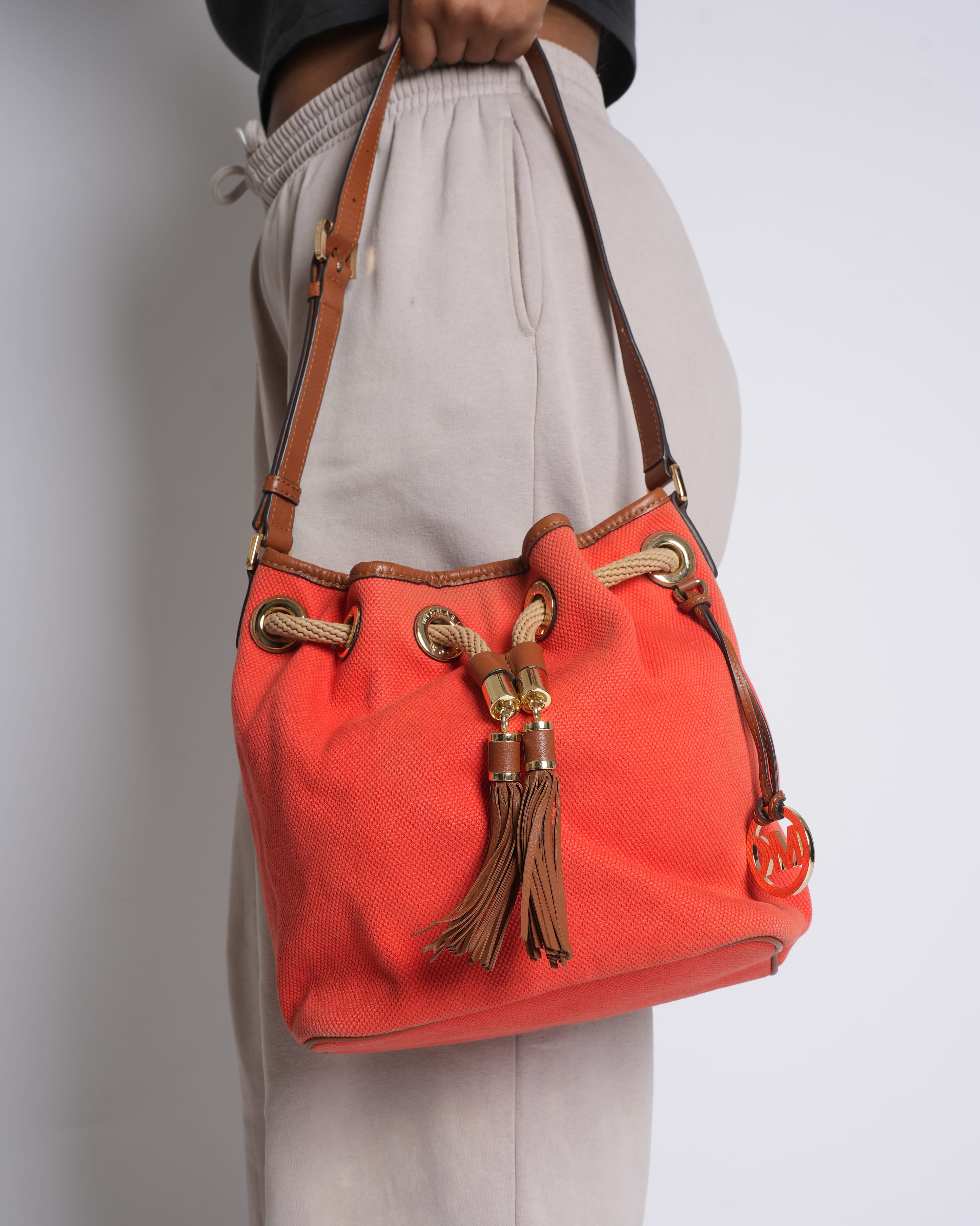 Michael Kors Red Bucket Bag