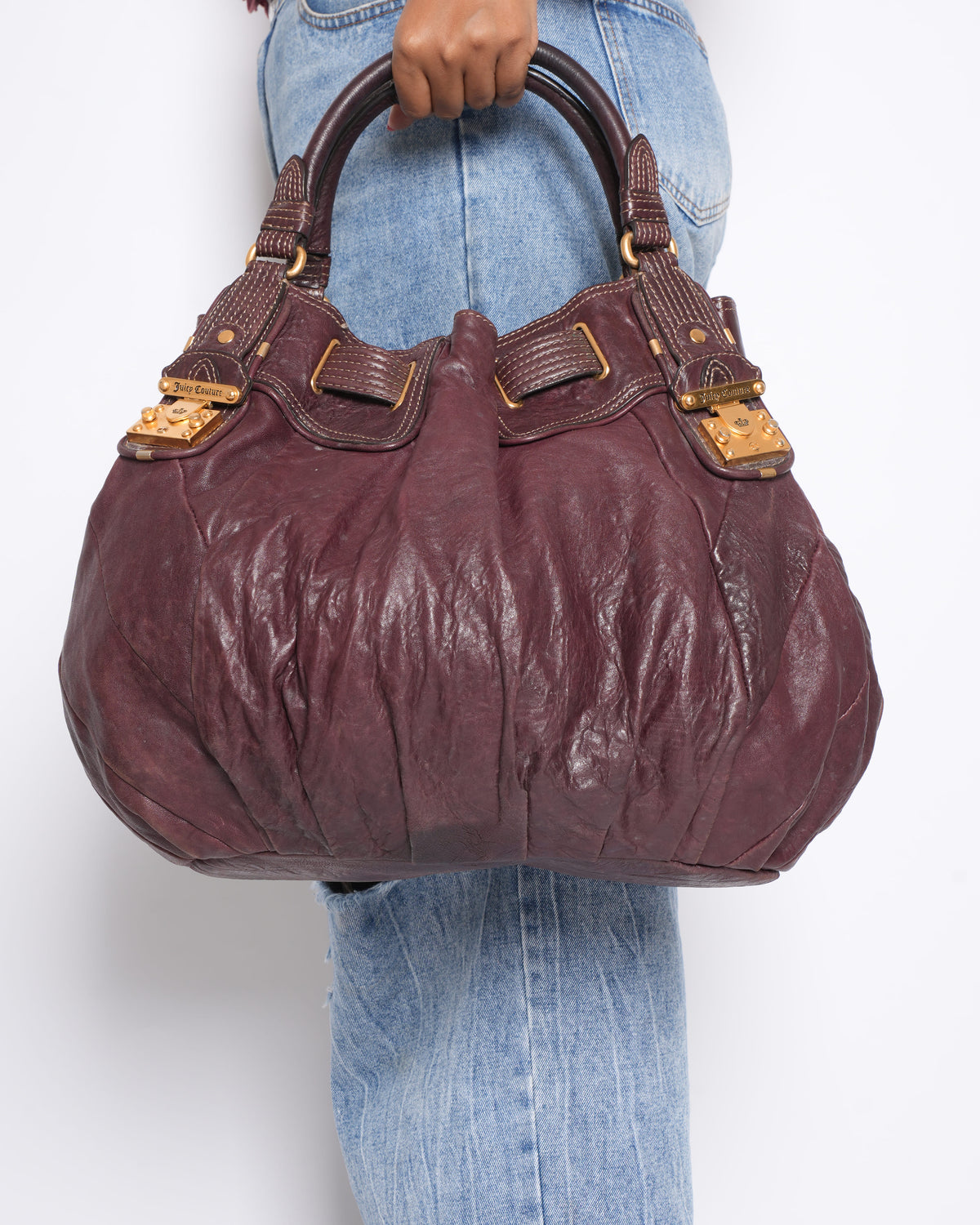 Juicy Couture Top Handle Bag In Maroon