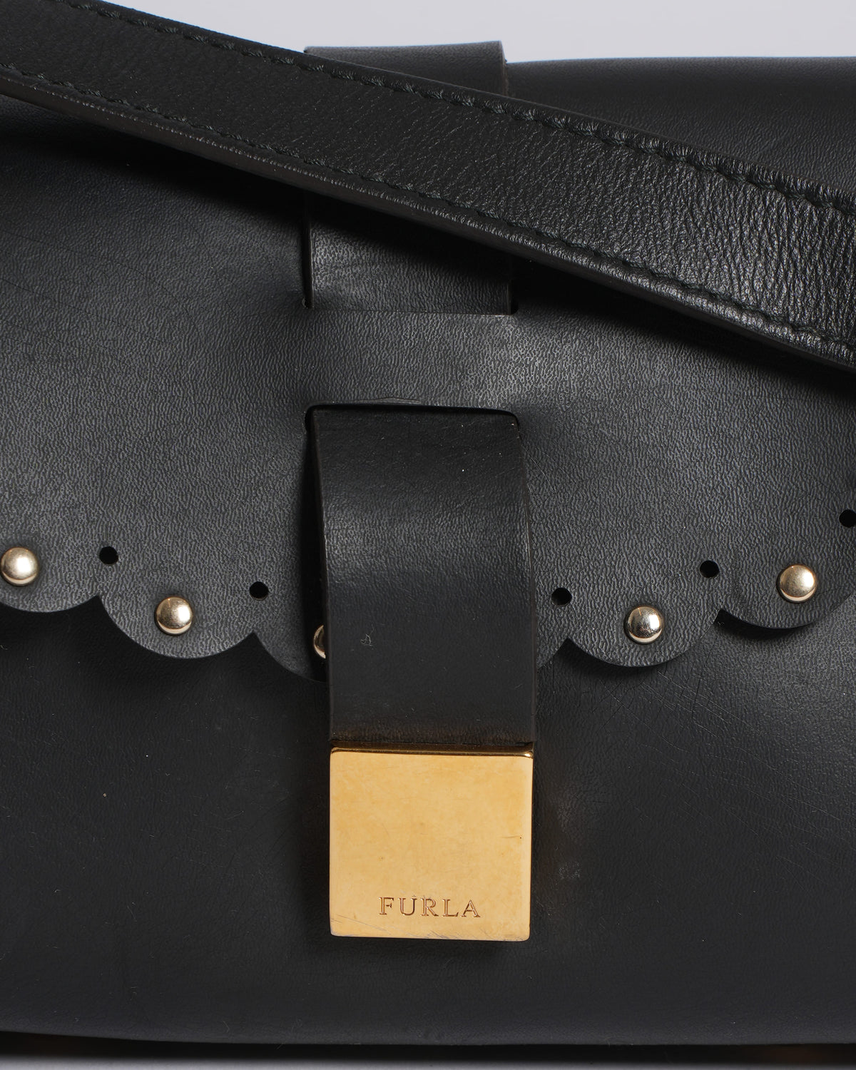 Furla Scallop Edge Shoulder Bag