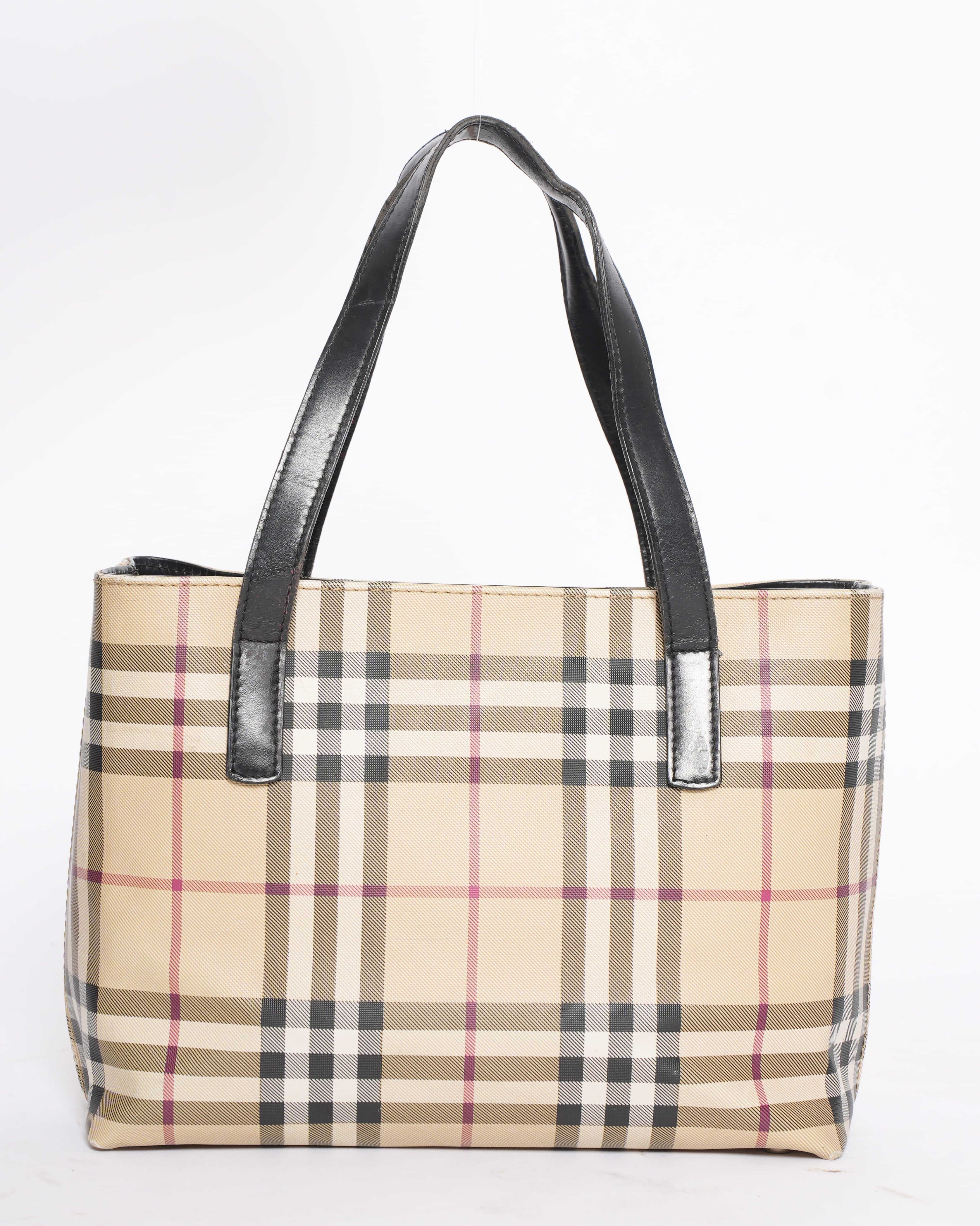Burberry check nova tote bag