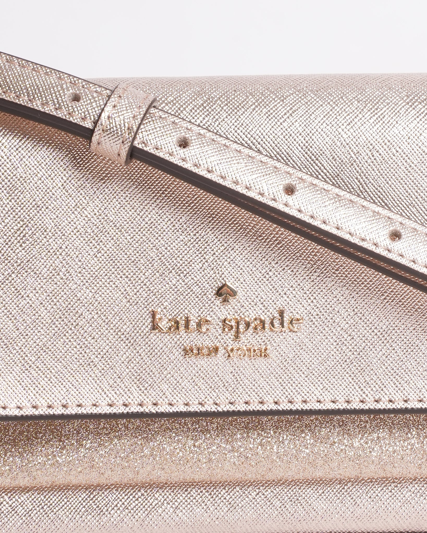 new Kate Spade Glitter Rosegold Crossbody Bag