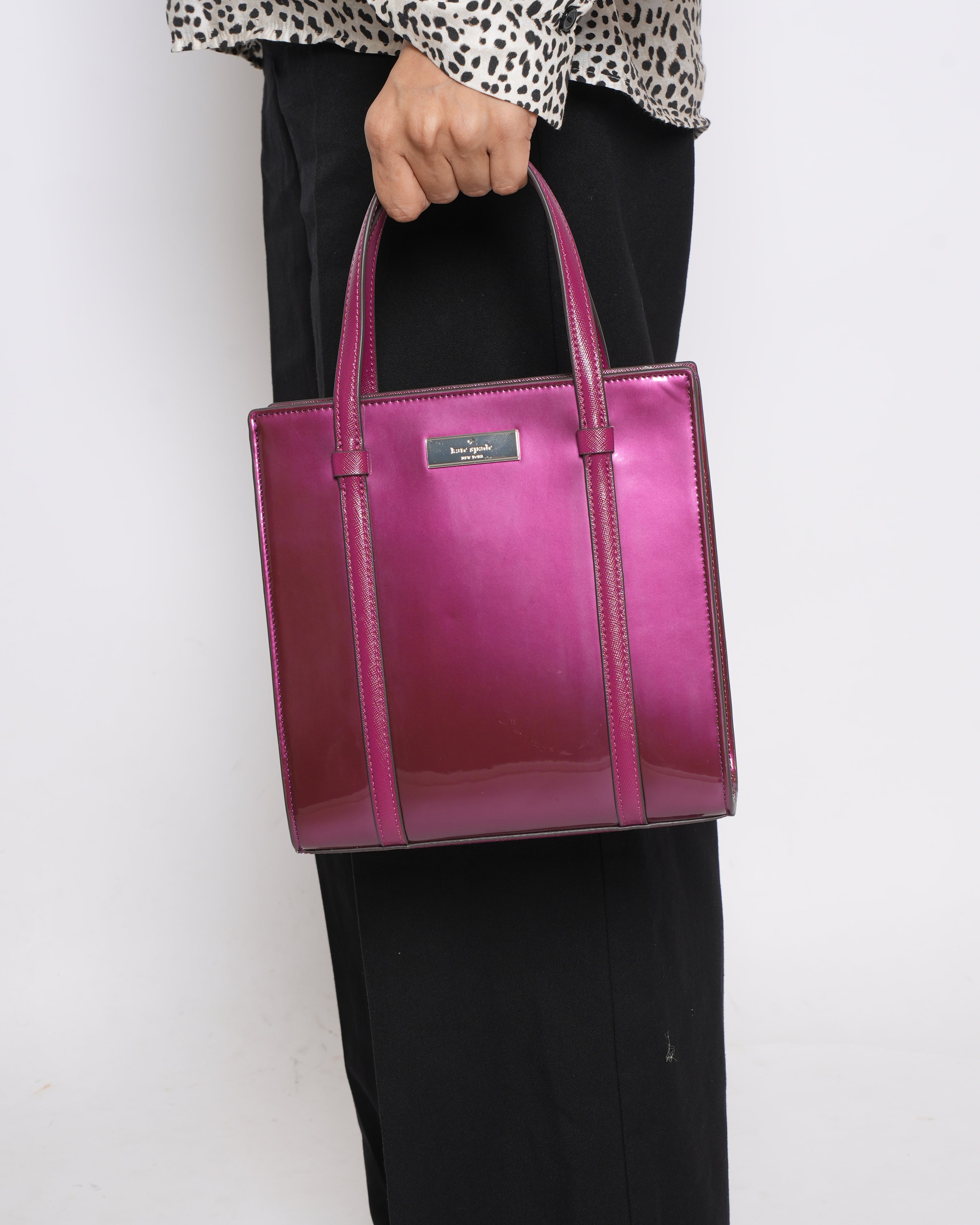 Kate Spade Patent Leather Small Top Handle Bag