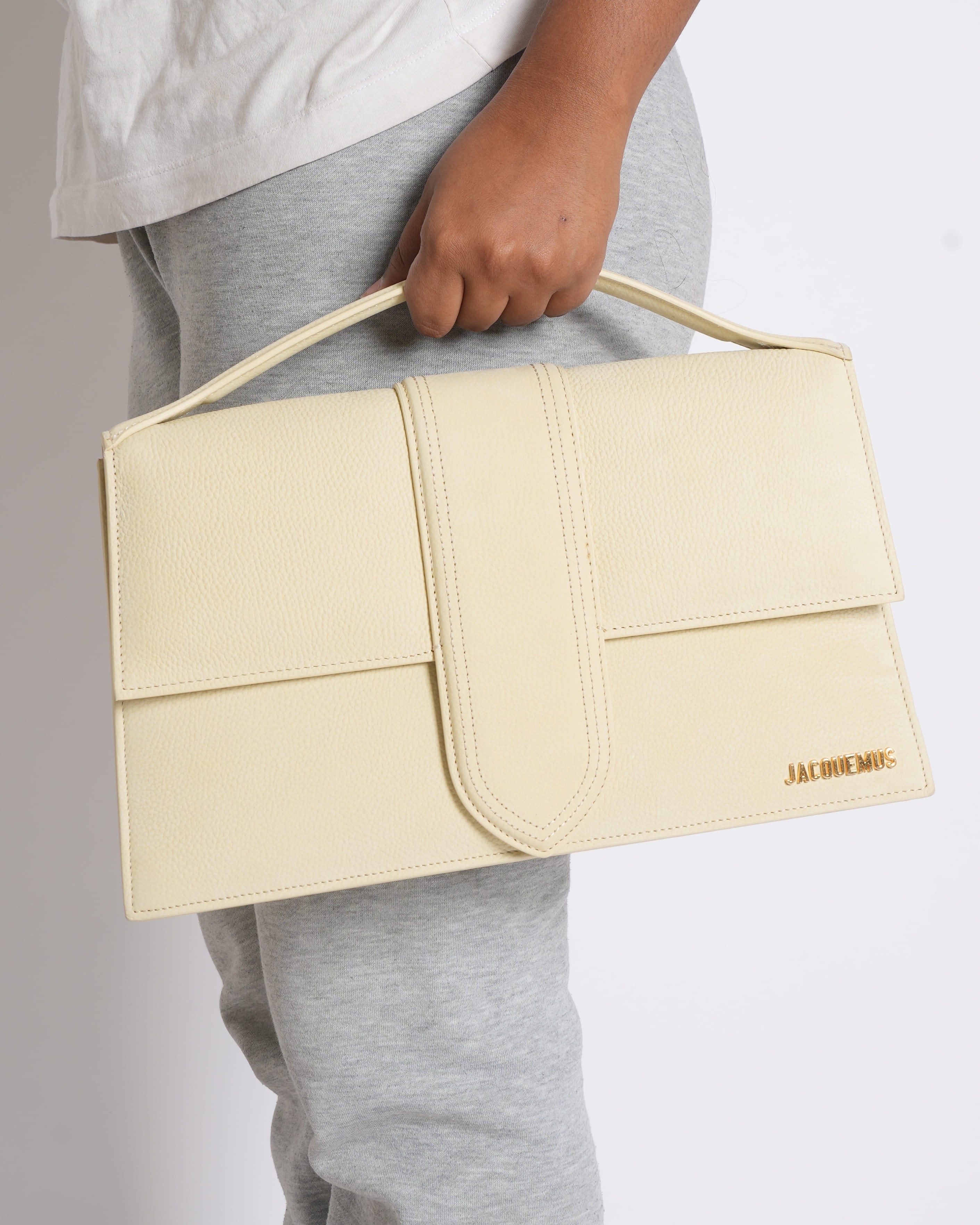 New Jacquemus Le Grand Bambino in Butter Yellow