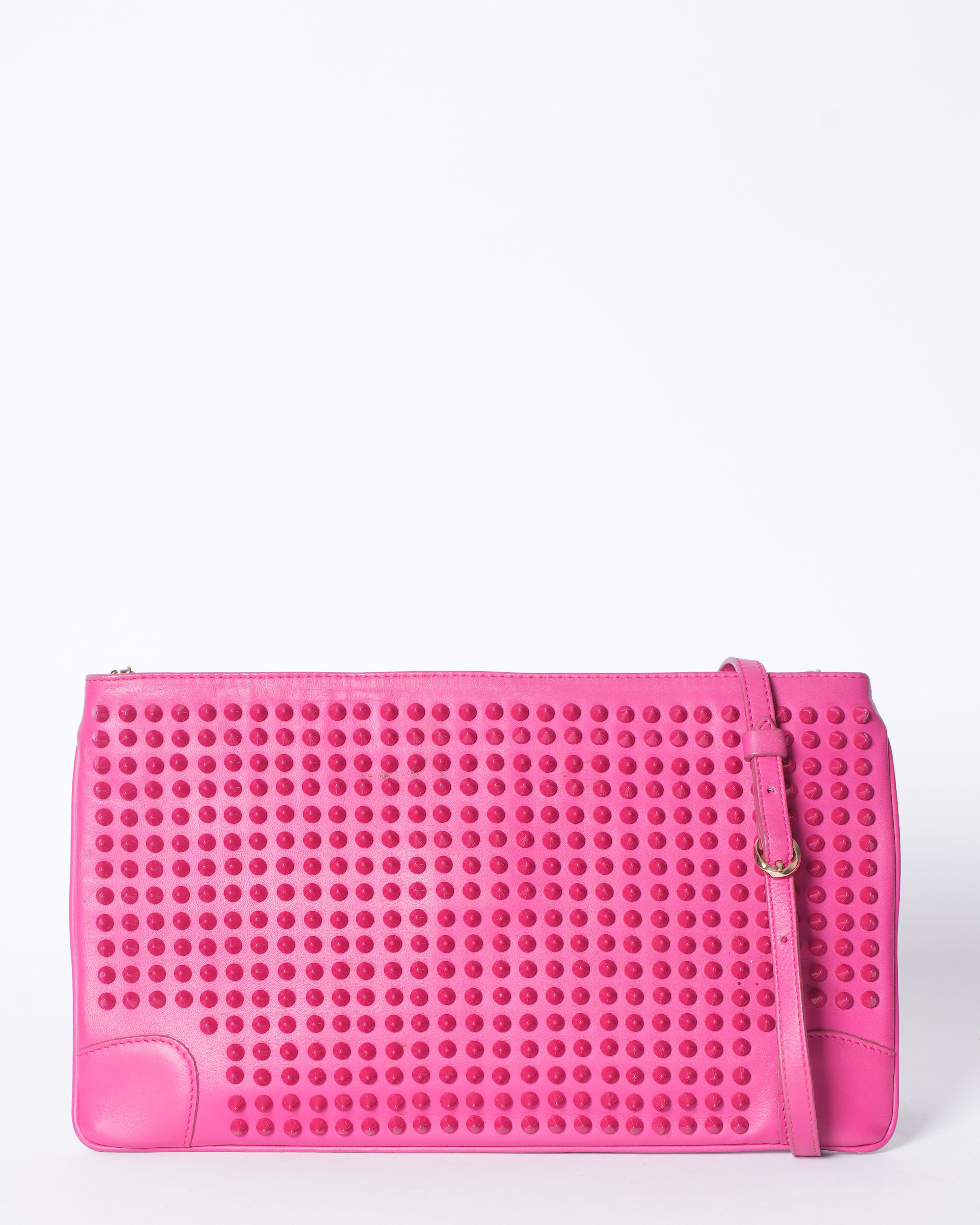 Christian Louboutin Clutch With Spikes In Pink