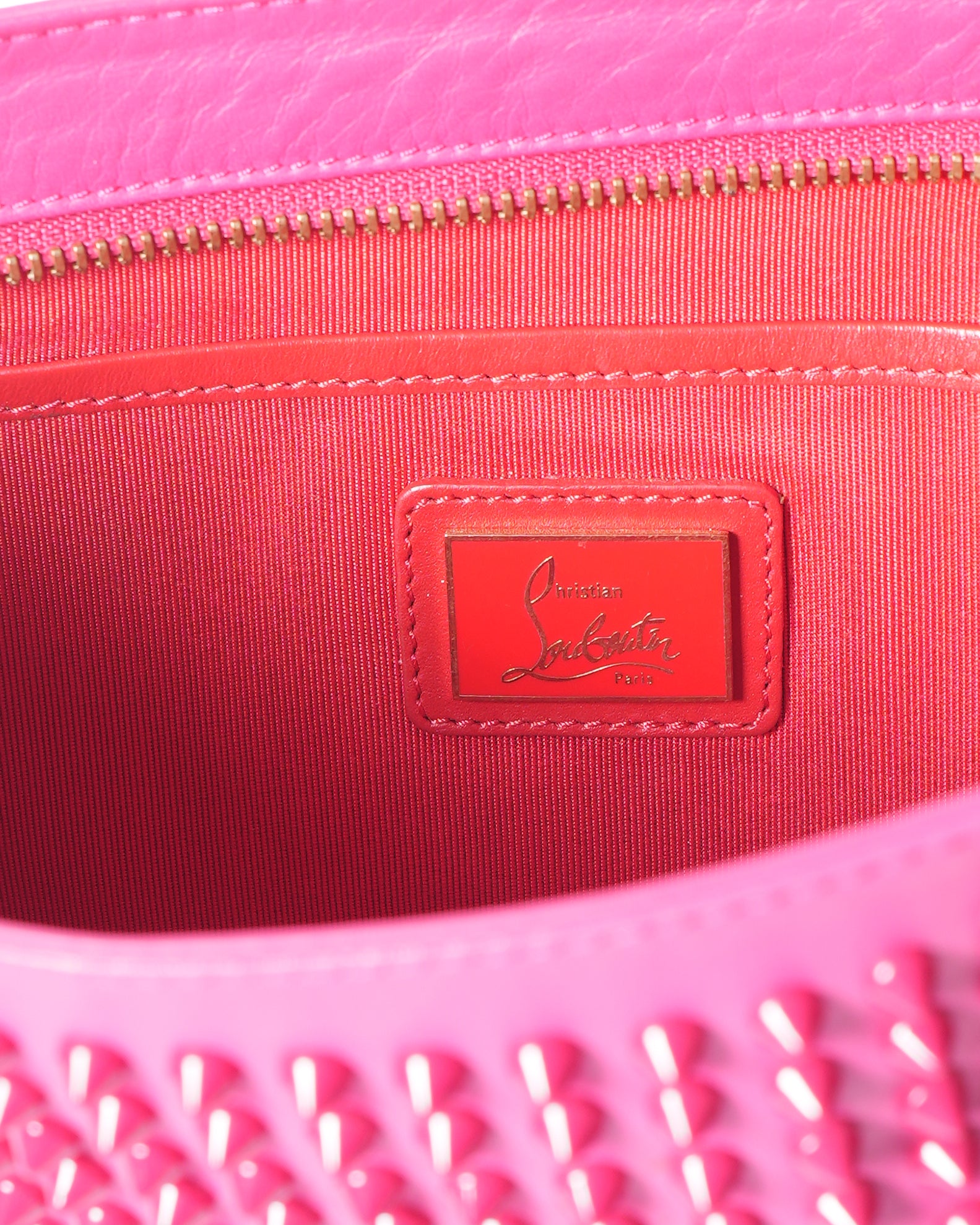 Christian Louboutin Clutch With Spikes In Pink