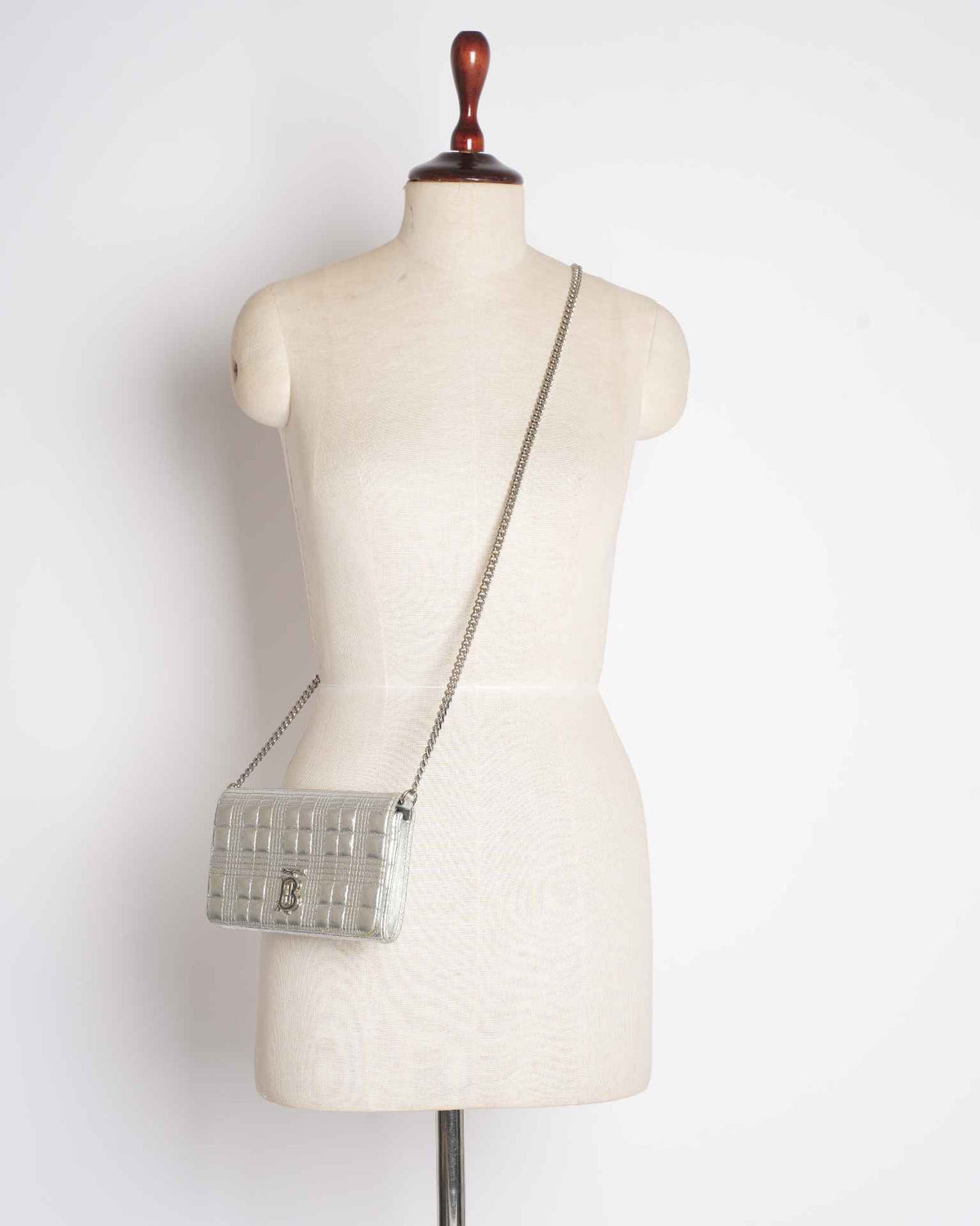 Burberry Lola Quilted Leather Chain Wallet